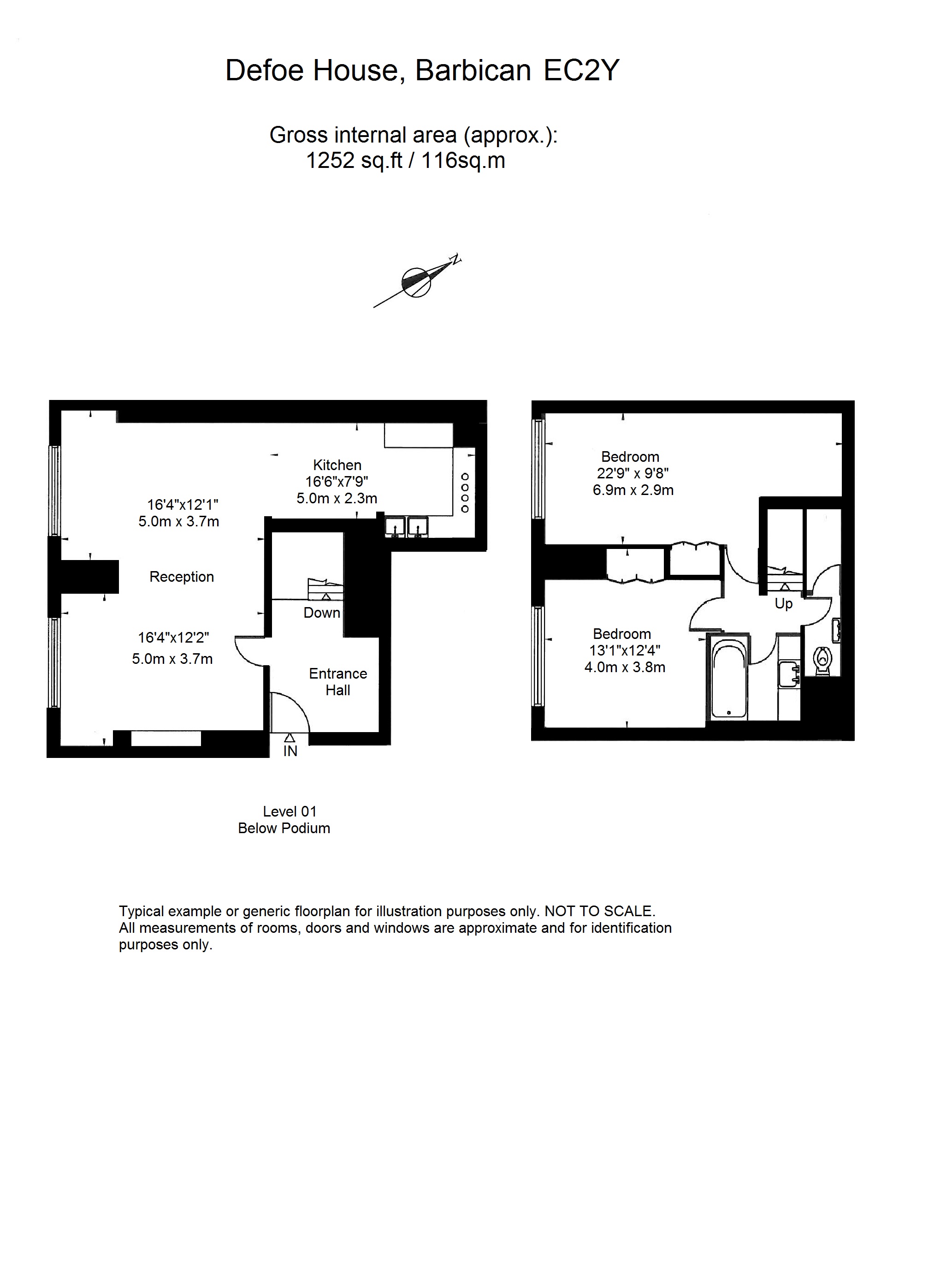 2 Bedrooms Flat to rent in Defoe House, Barbican, London EC2Y