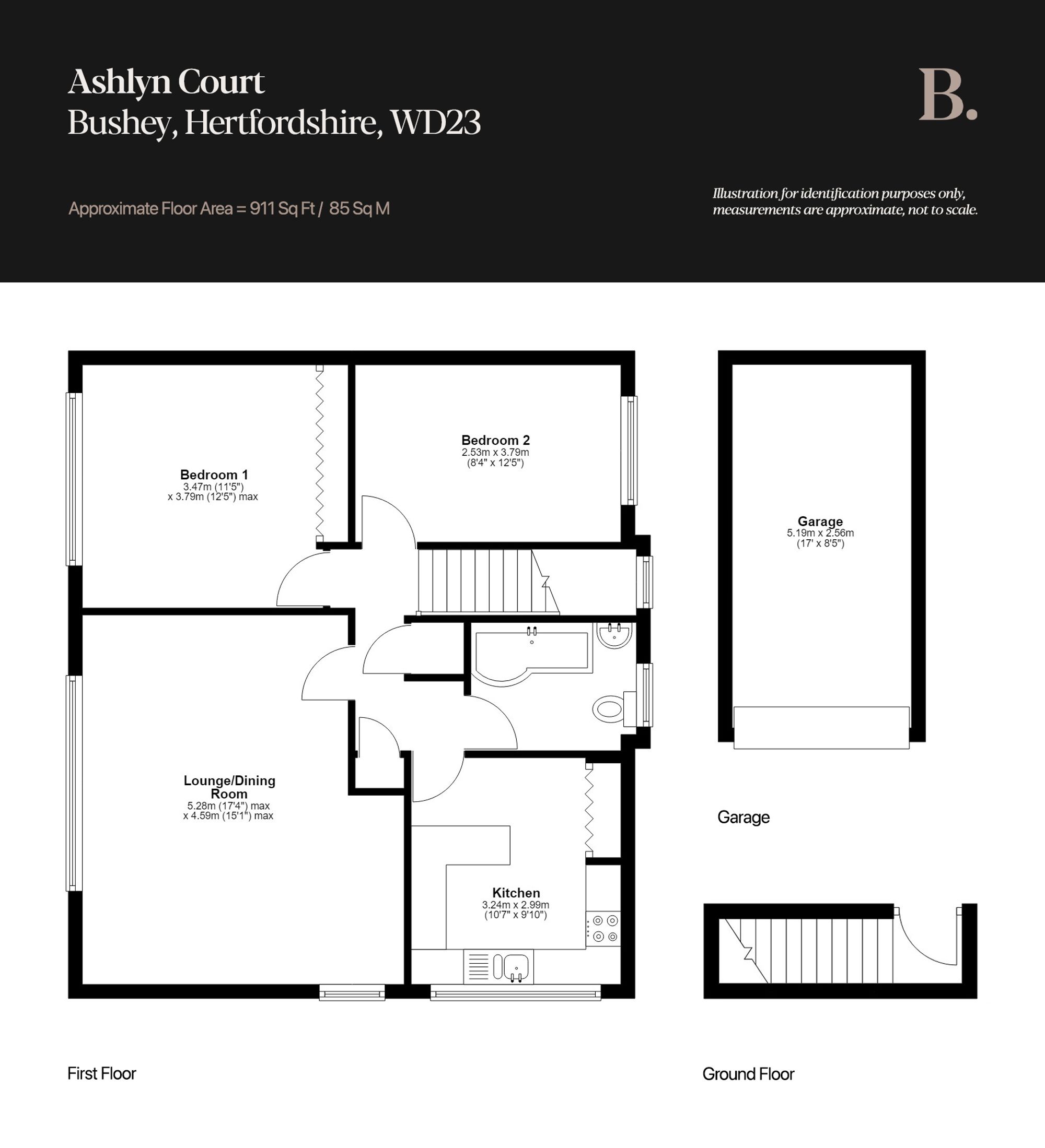 3a Ashlyn Court Ashlyn Close, Bushey floorplan