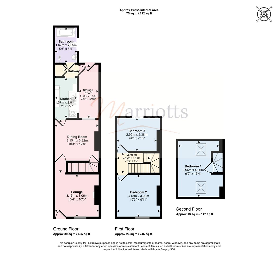 12, Marshall Street, Nottingham floorplan
