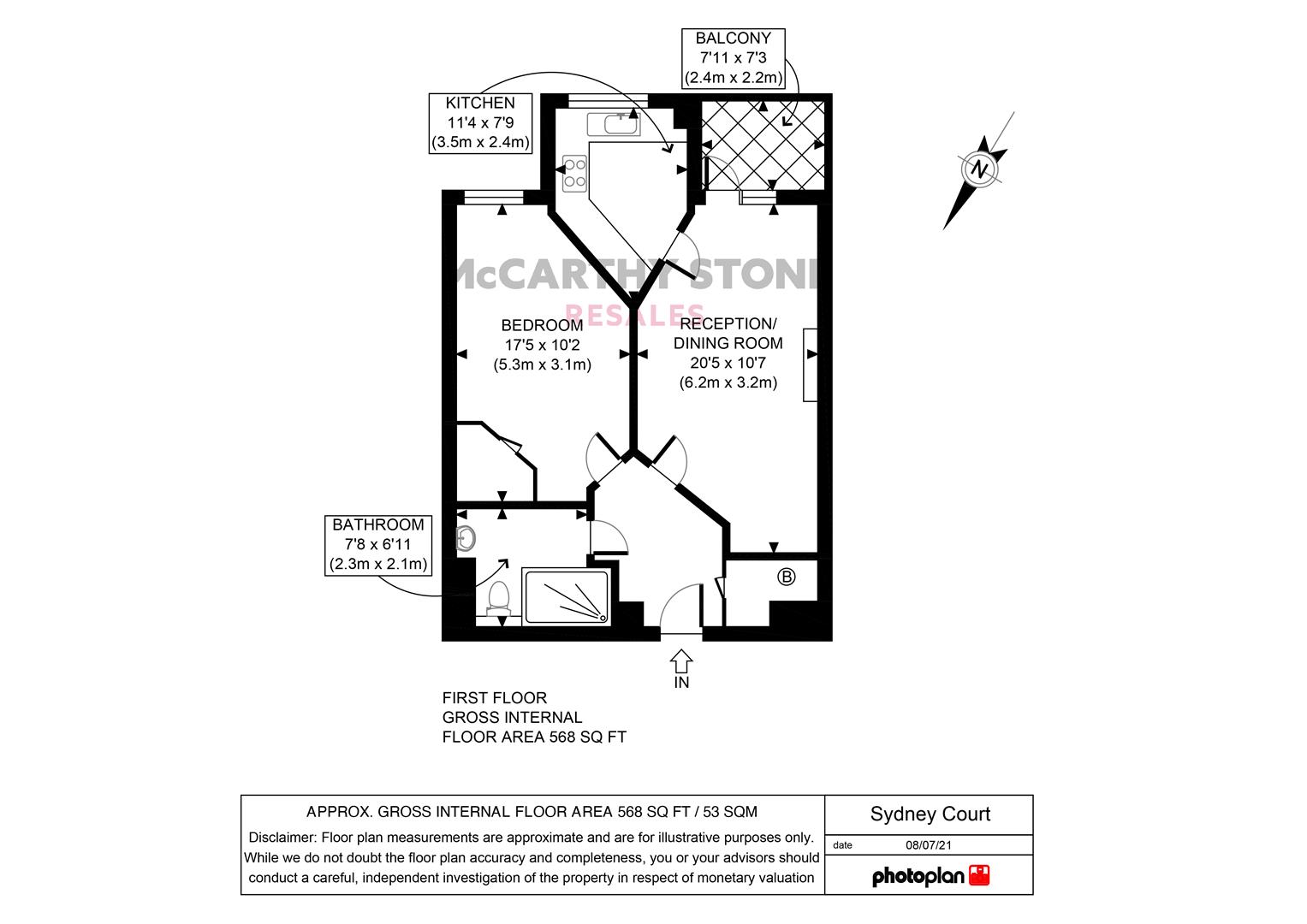 22 Sydney Court, Lansdown Road, Sidcup floorplan