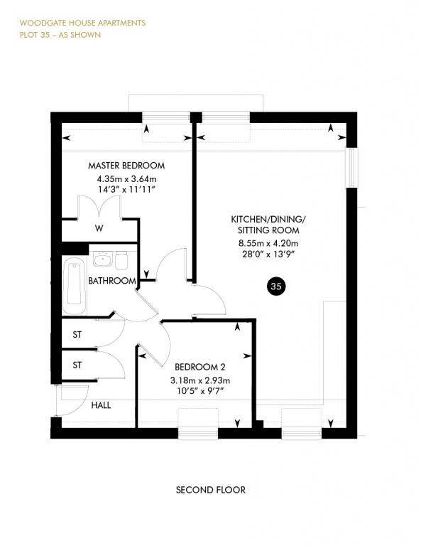 2 Bedrooms Flat for sale in Wellesley, Aldershot GU11