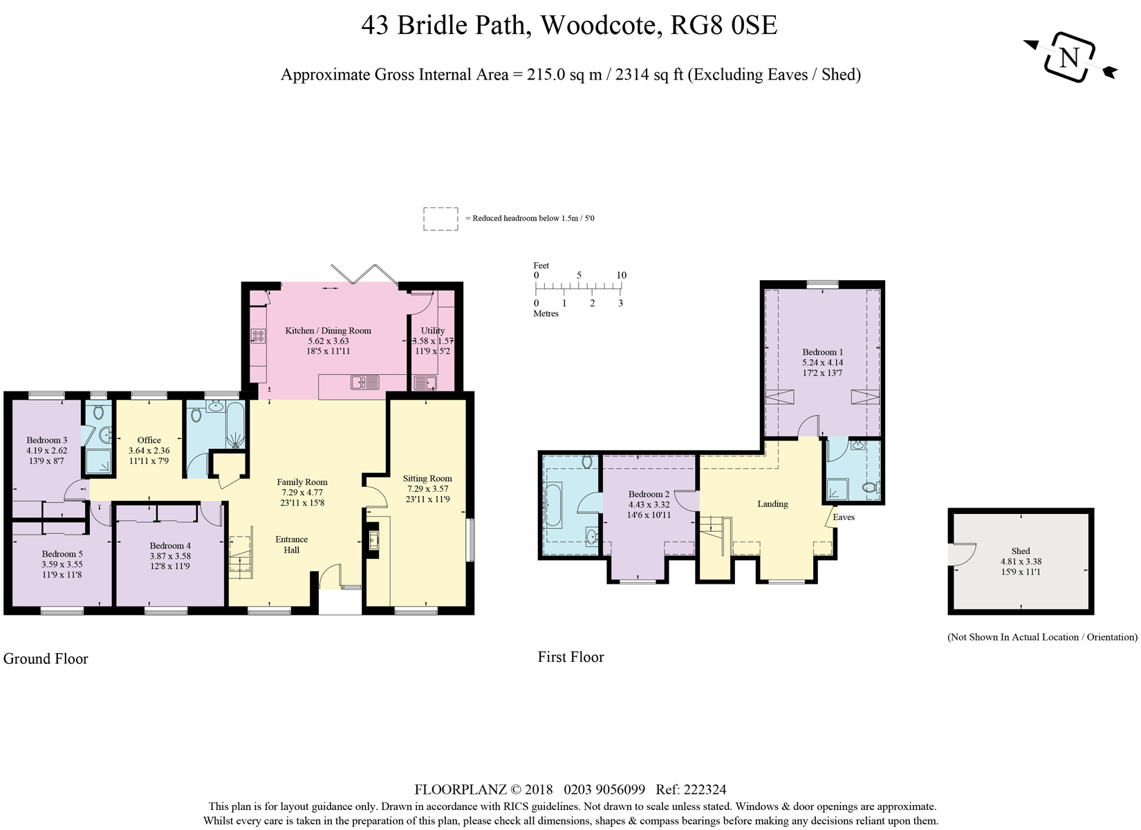 5 Bedrooms Detached house for sale in 43 Bridle Path, Woodcote RG8