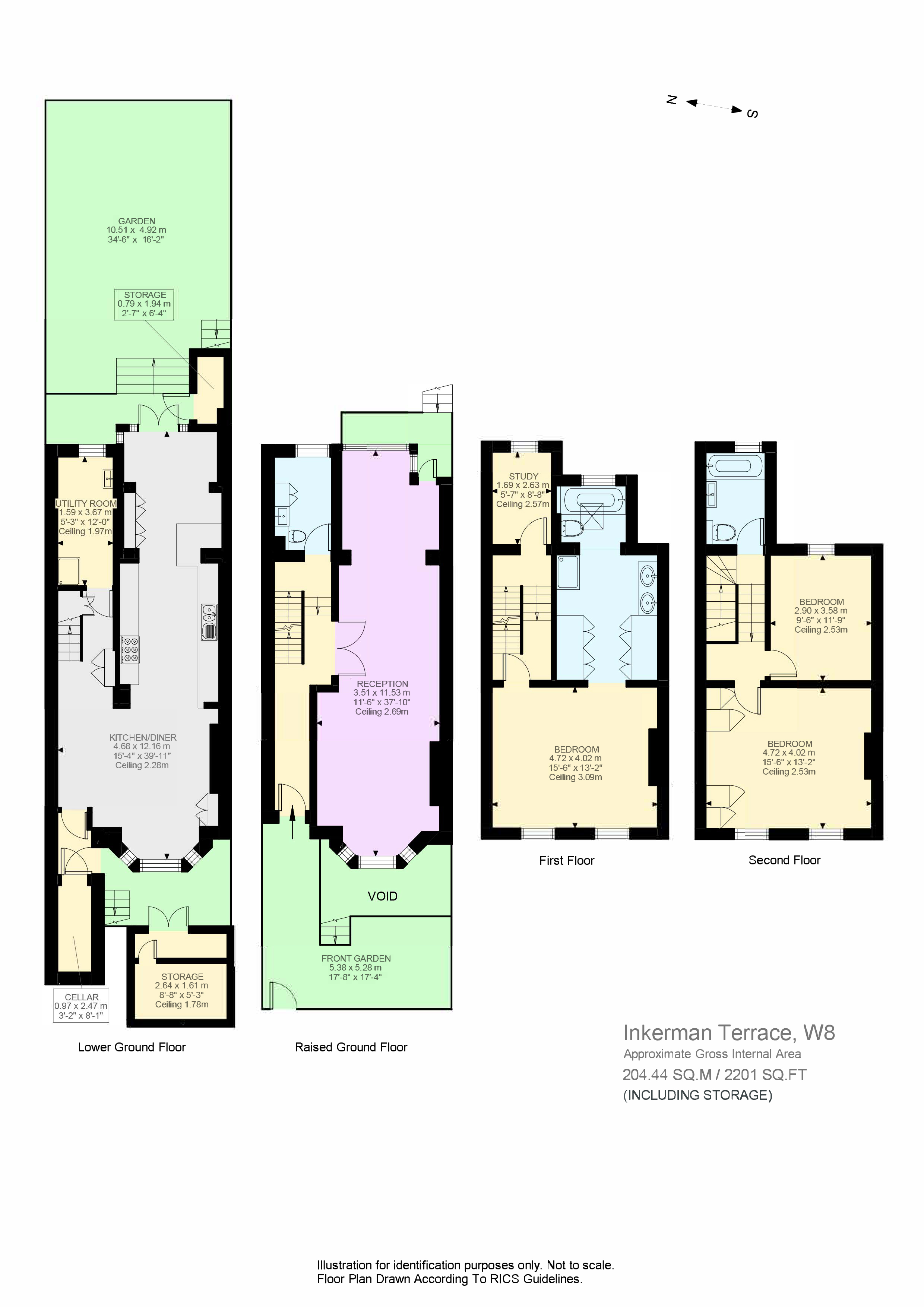 Inkerman Terrace, Kensington, London W8, 4 bedroom terraced house for