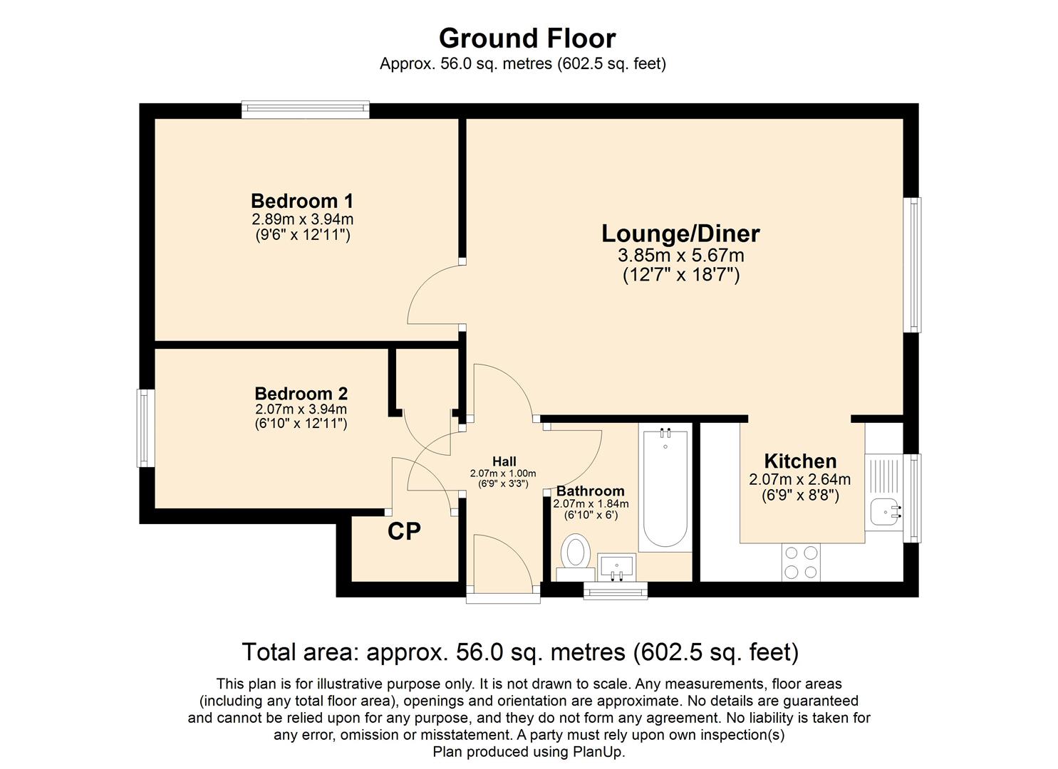 26, Chapel Street, Southam floorplan