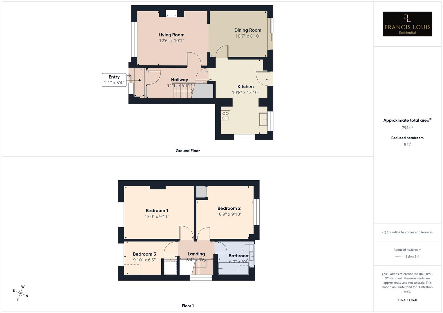 1, Grainger Close, Exeter floorplan