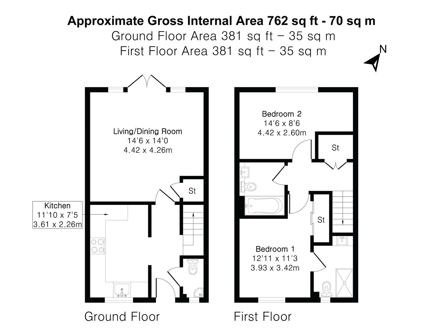 14, Challis Close, Cambridge floorplan