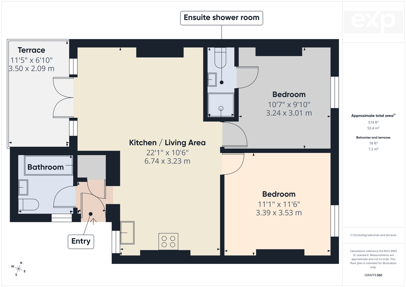 112,Flat 2, High Street, Rochester floorplan