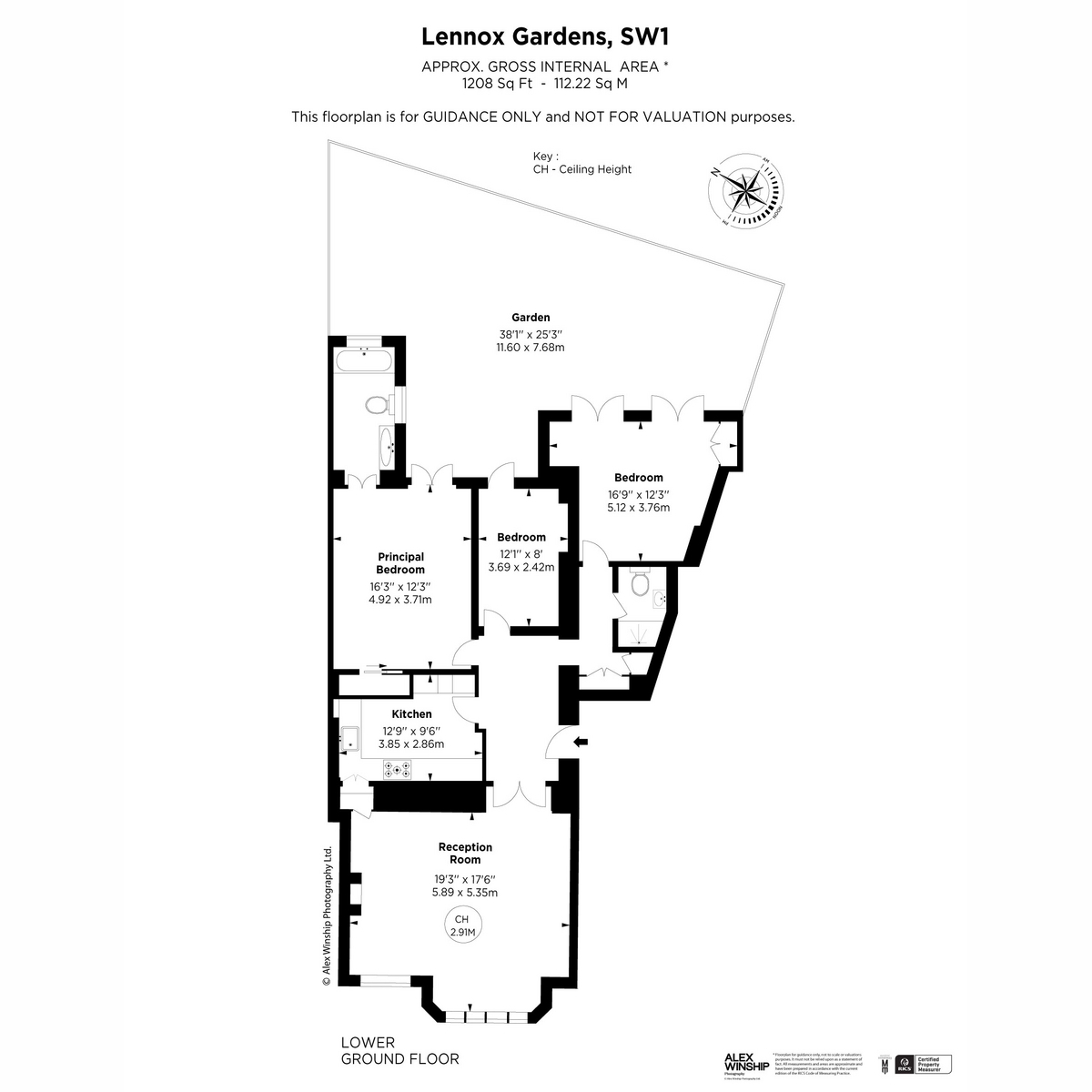 Flat Flat G (LGF), 19, Lennox Gardens, London floorplan