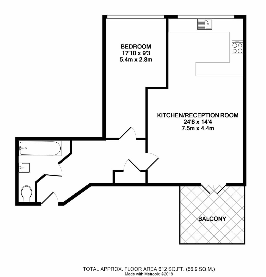 1 Bedrooms Flat for sale in Radnor Road, Twickenham TW1