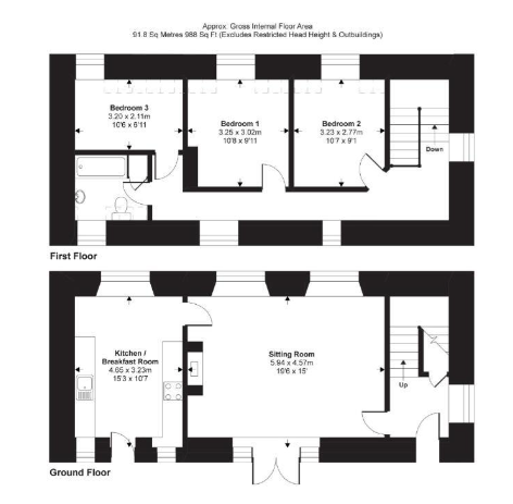 1 Whitehayes Cottages,, The Street, Axminster floorplan