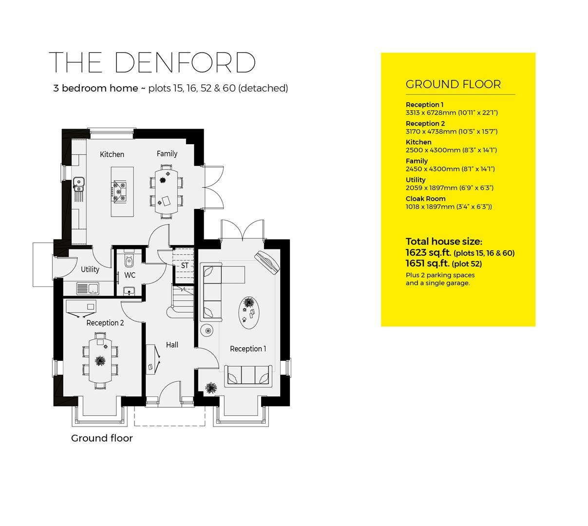 Plot 60, The Denford, Severn Meadows, Upton Upon Severn floorplan