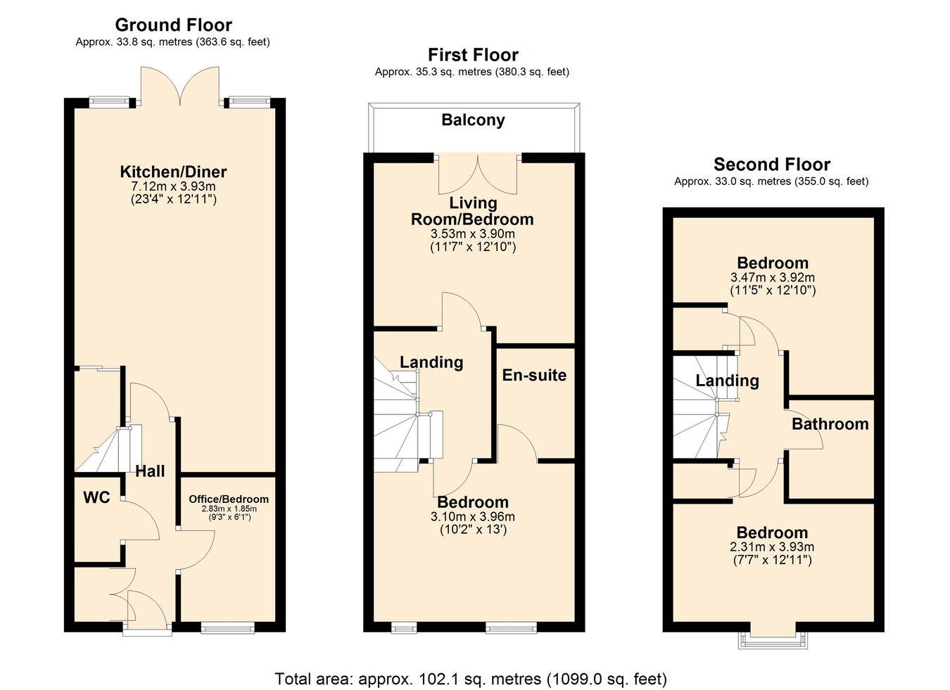25, Mill Lane, Lancaster floorplan