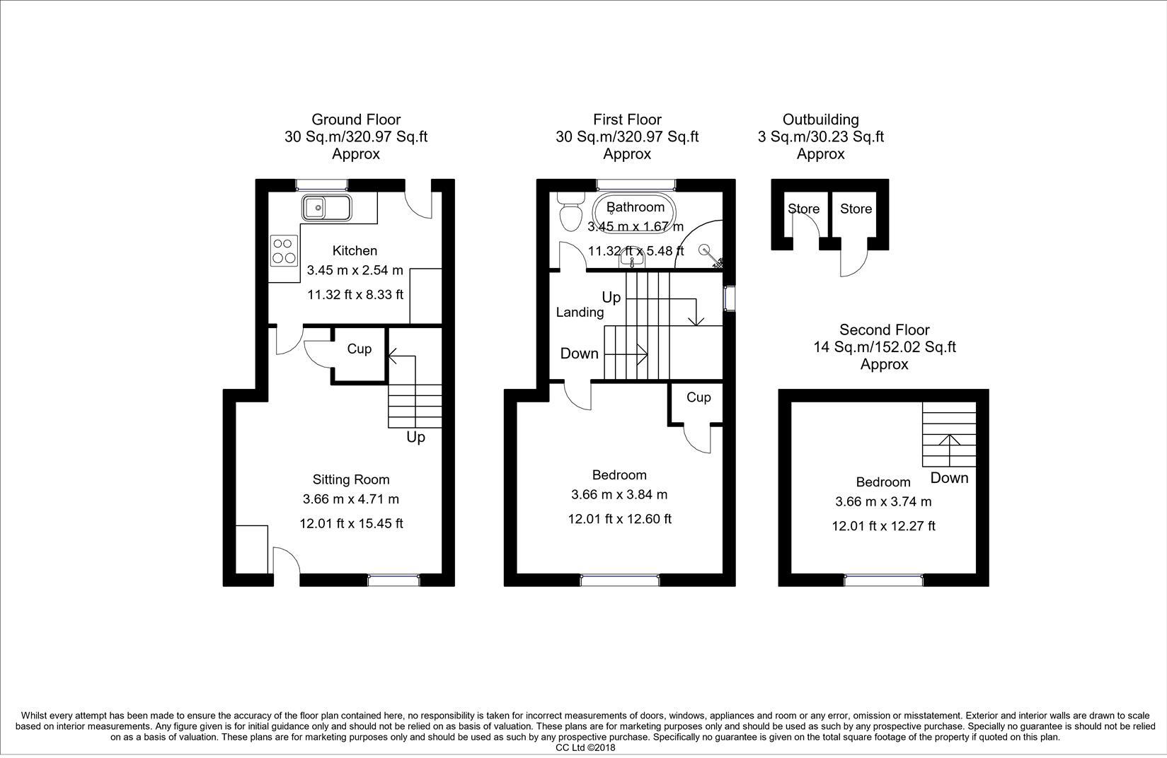 Cobblers Cottage, High Street, Tideswell floorplan
