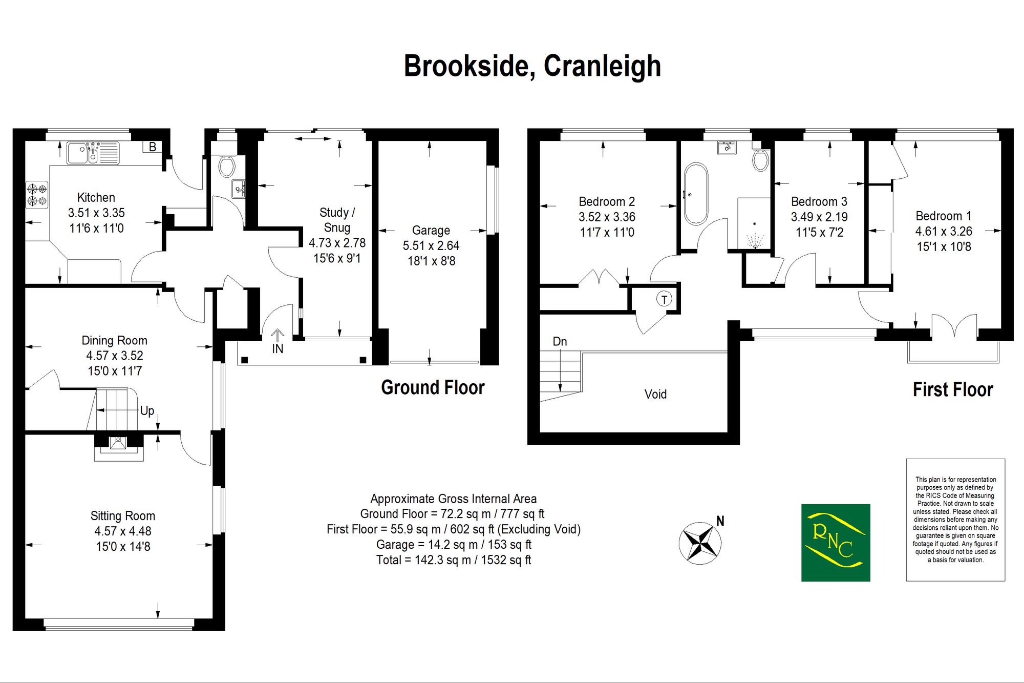 16 Brookside, Cranleigh floorplan
