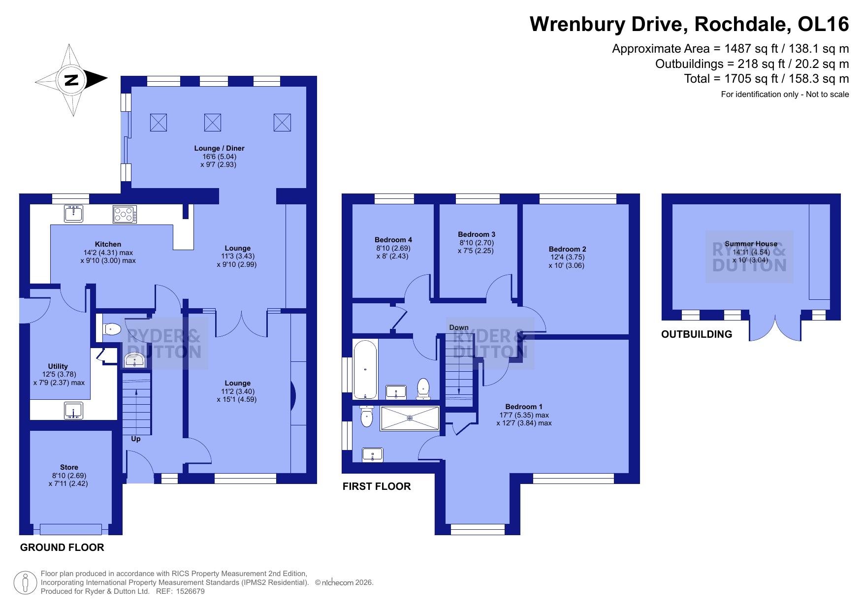 14, Wrenbury Drive, Rochdale floorplan