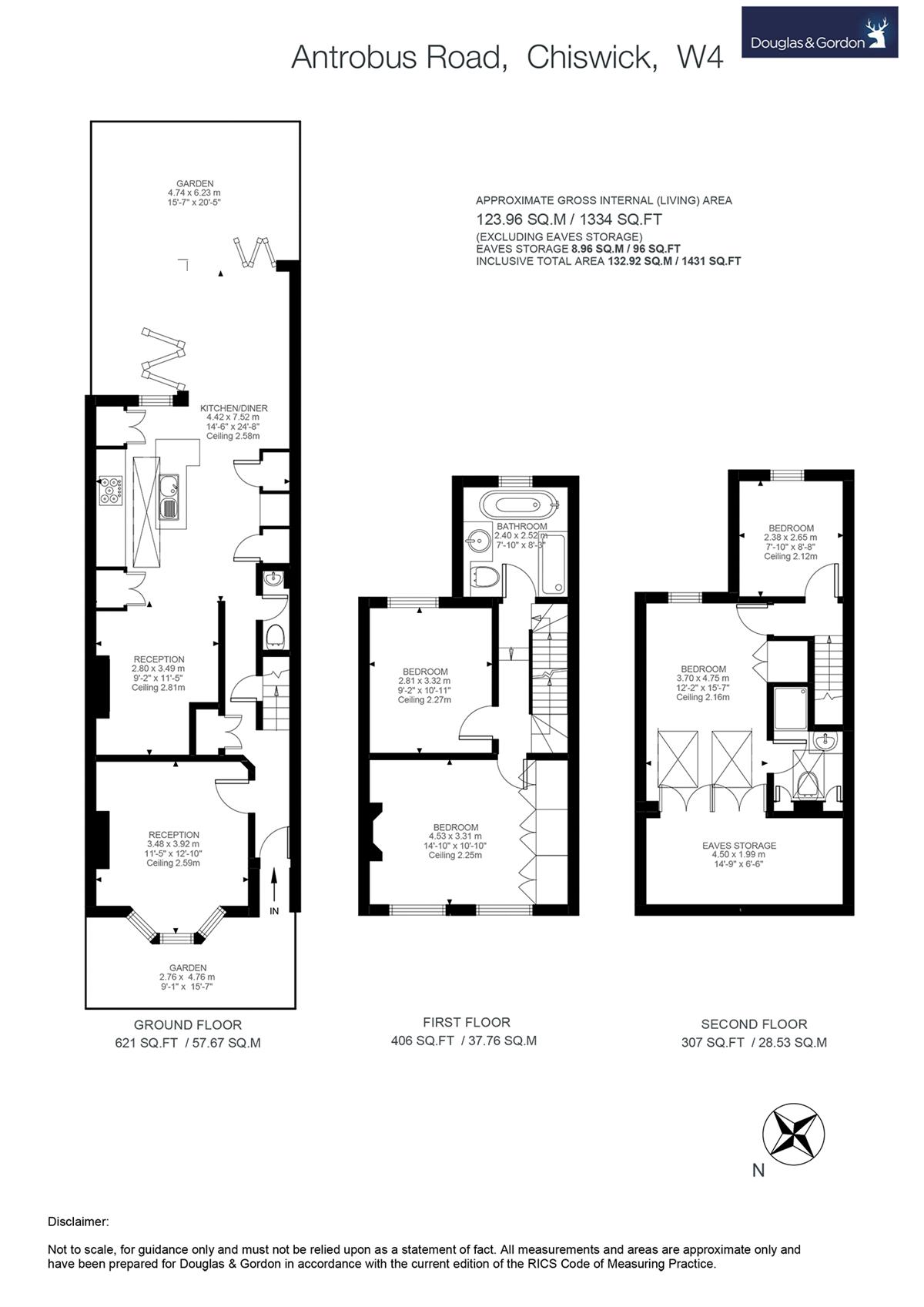 4 Bedrooms Terraced house to rent in Antrobus Road, London W4