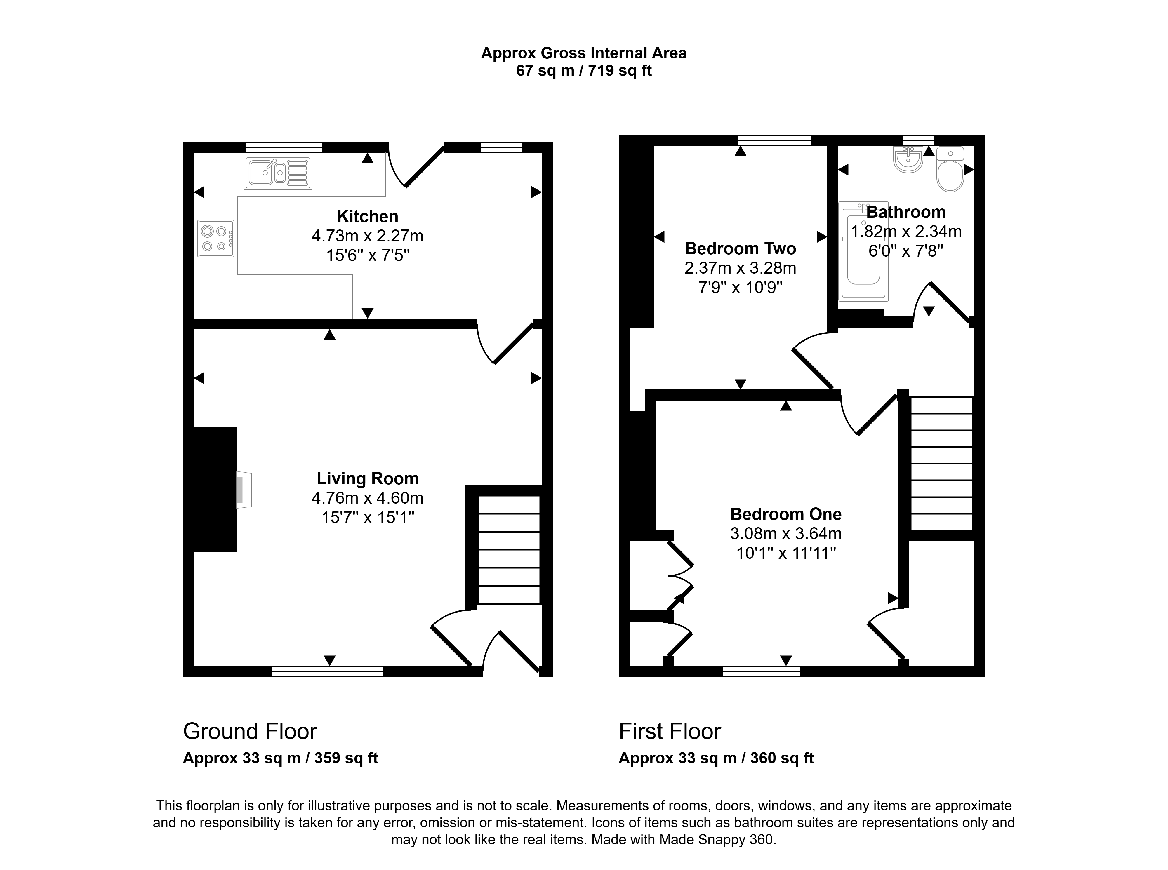 9, Cyril Street, Consett floorplan