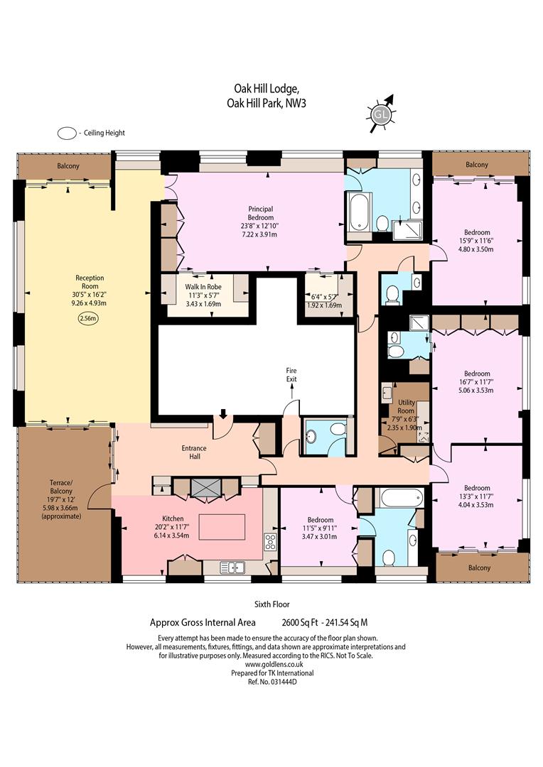 1, Oak Hill Lodge, Oak Hill Park, Hampstead floorplan