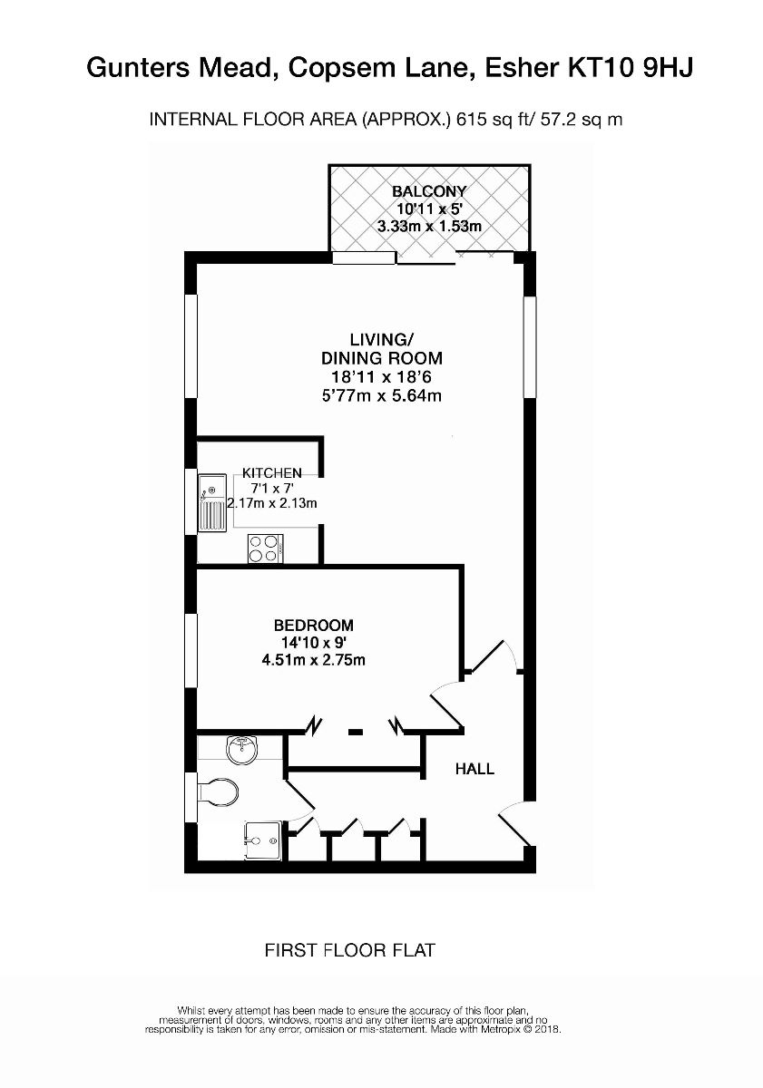 1 bed flat for sale in Gunters Mead, Copsem Lane, Esher KT10 Zoopla