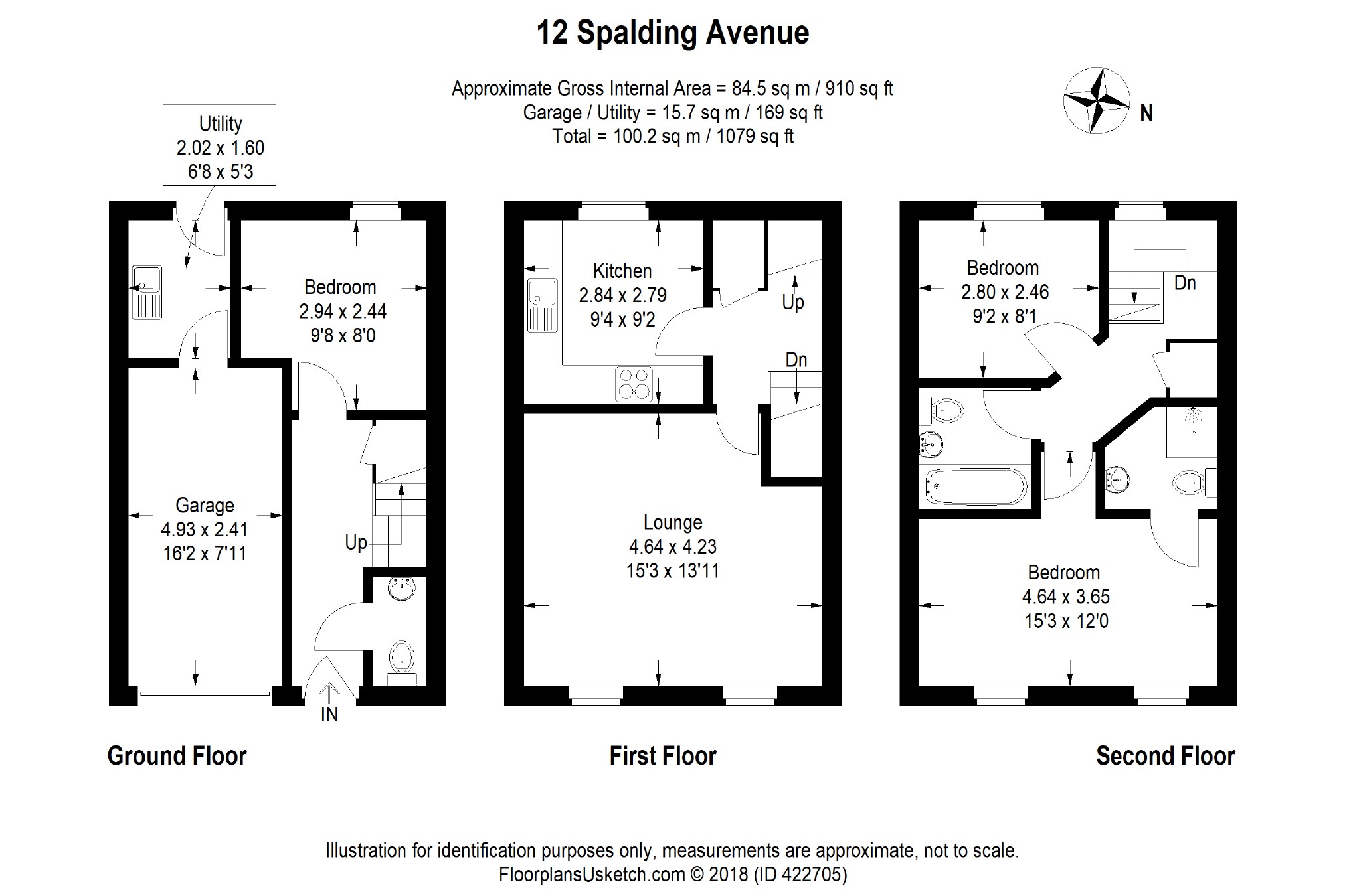 3 Bedrooms Town house to rent in Spalding Avenue, Garstang, Preston PR3