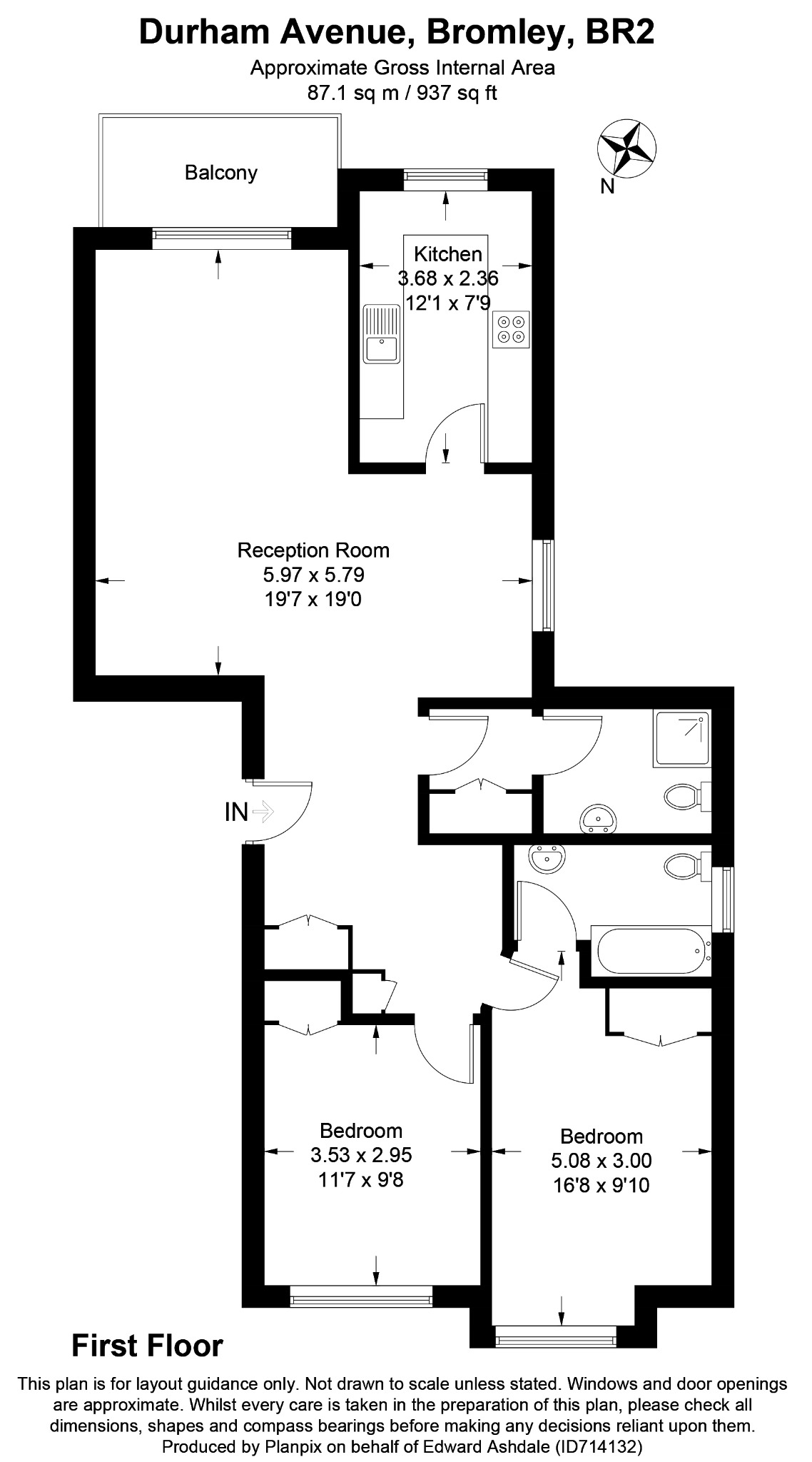 Flat 10, Pine Tree Lodge, Bromley floorplan