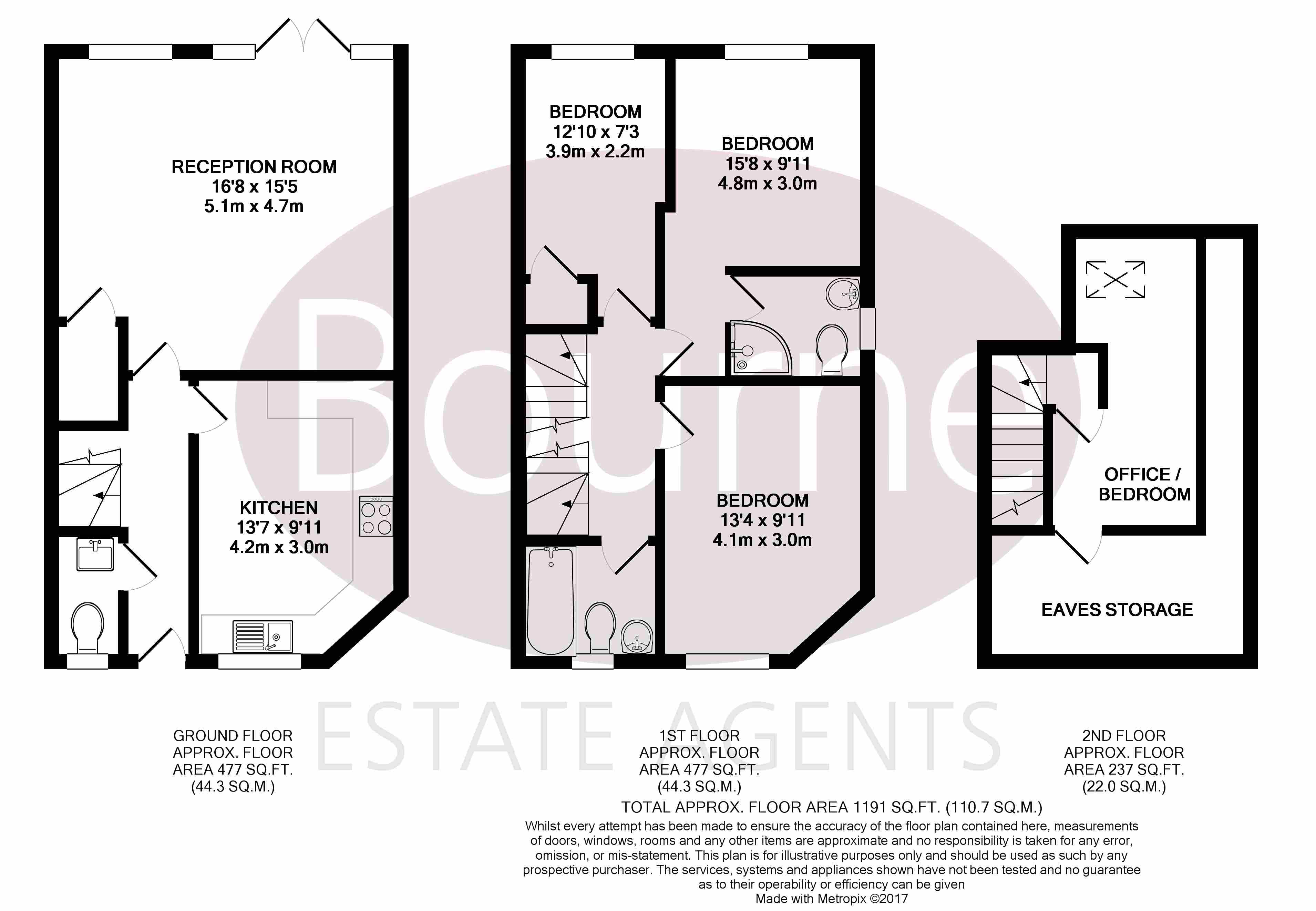 1A, Kings Road, Woking floorplan