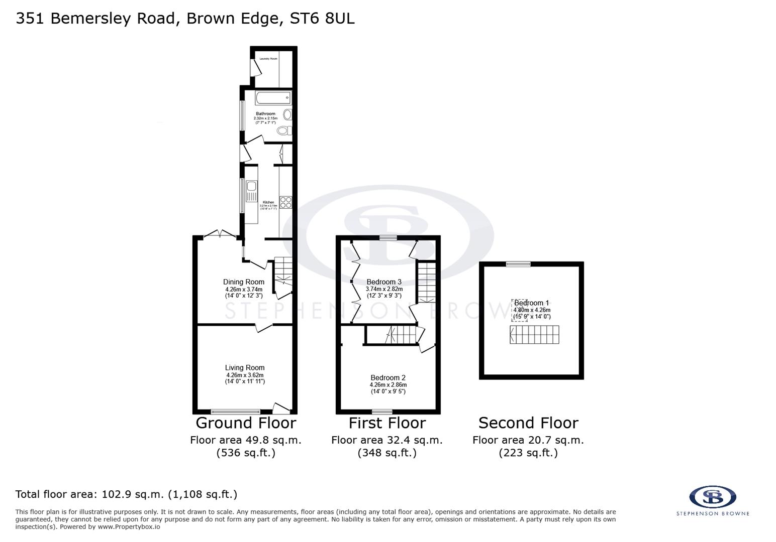 351, Bemersley Road, Brown Edge floorplan