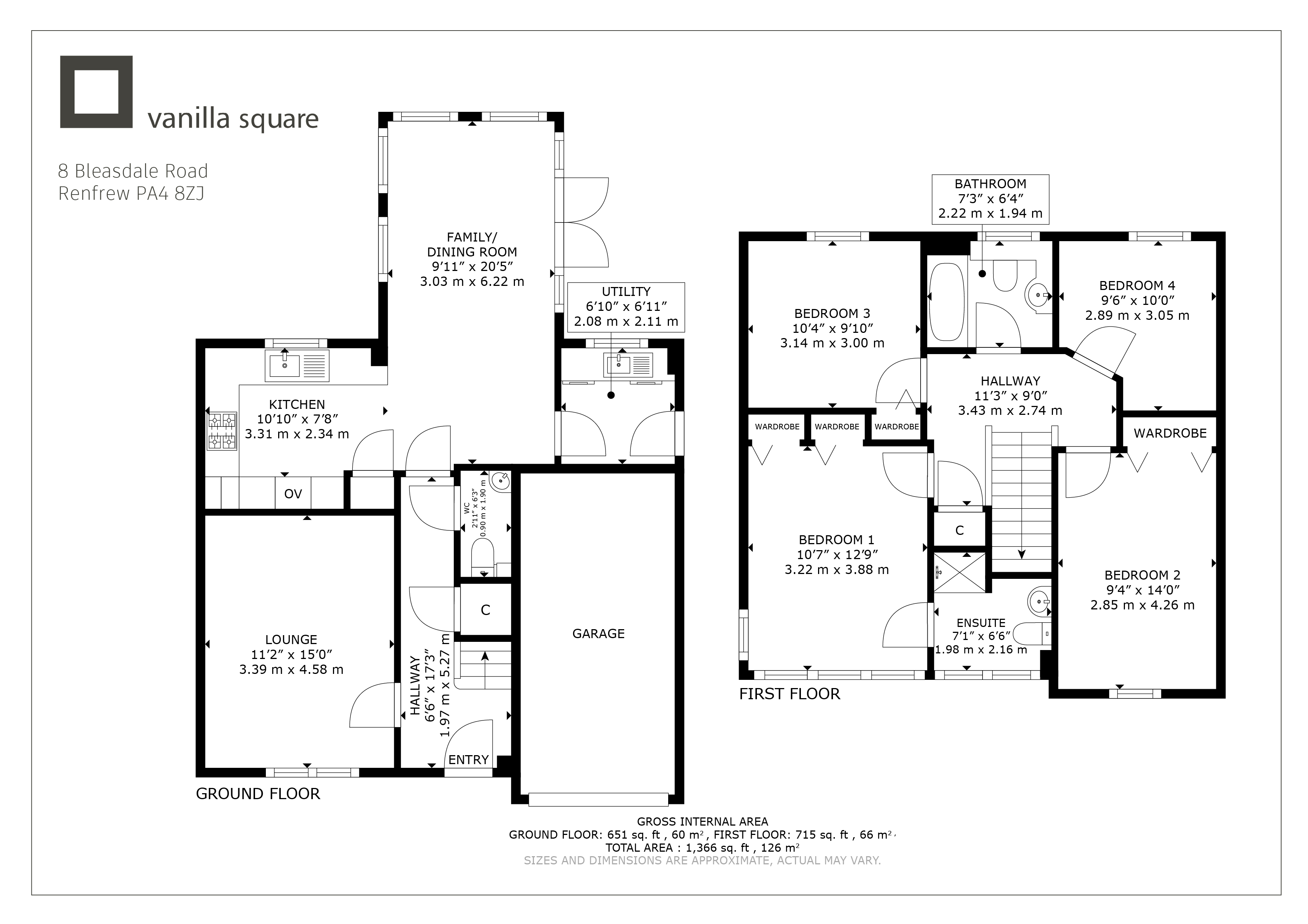 8, Bleasdale Road, Renfrew floorplan