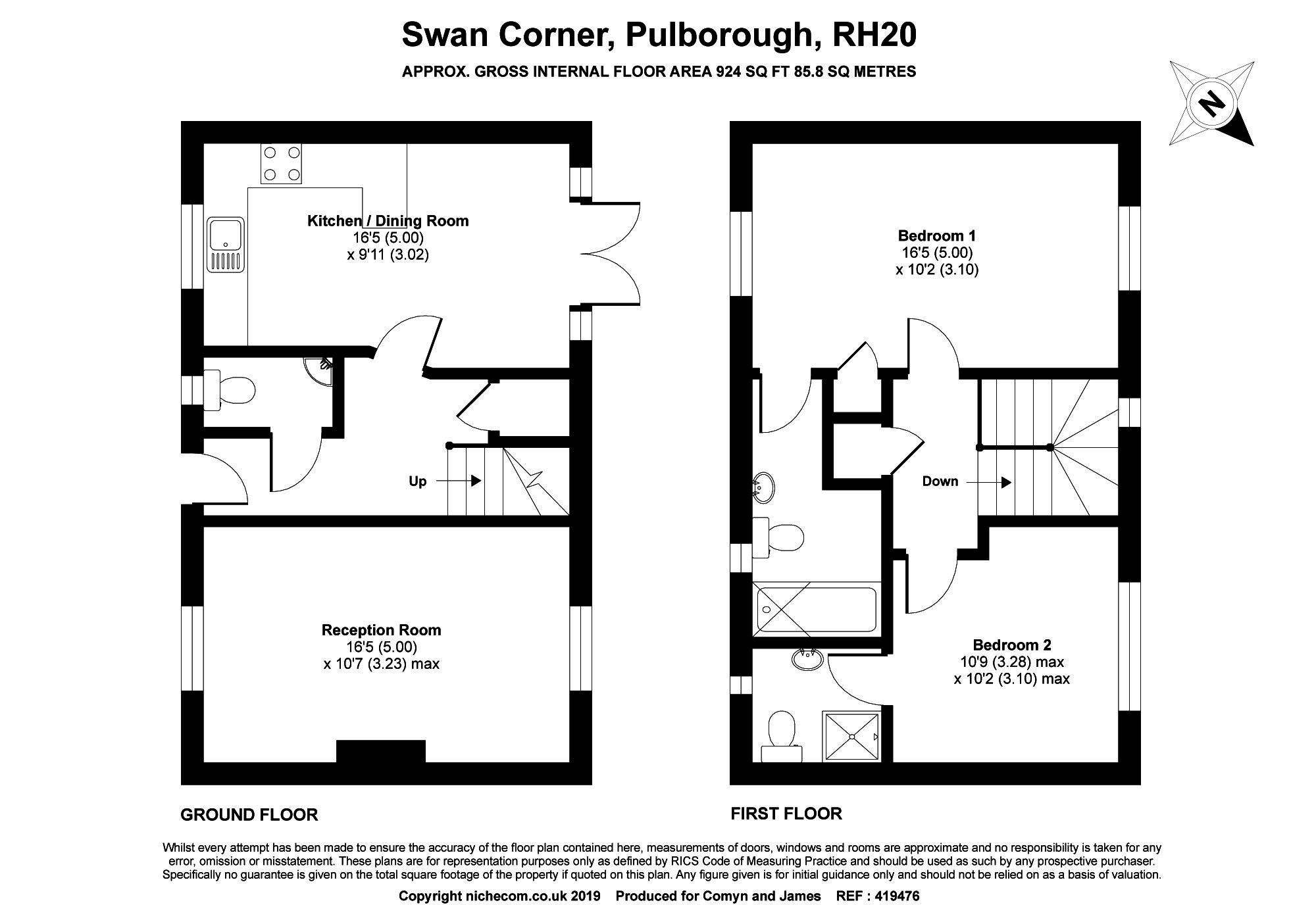 2 Bedrooms Detached house for sale in Swan Court, Station Road, Pulborough RH20