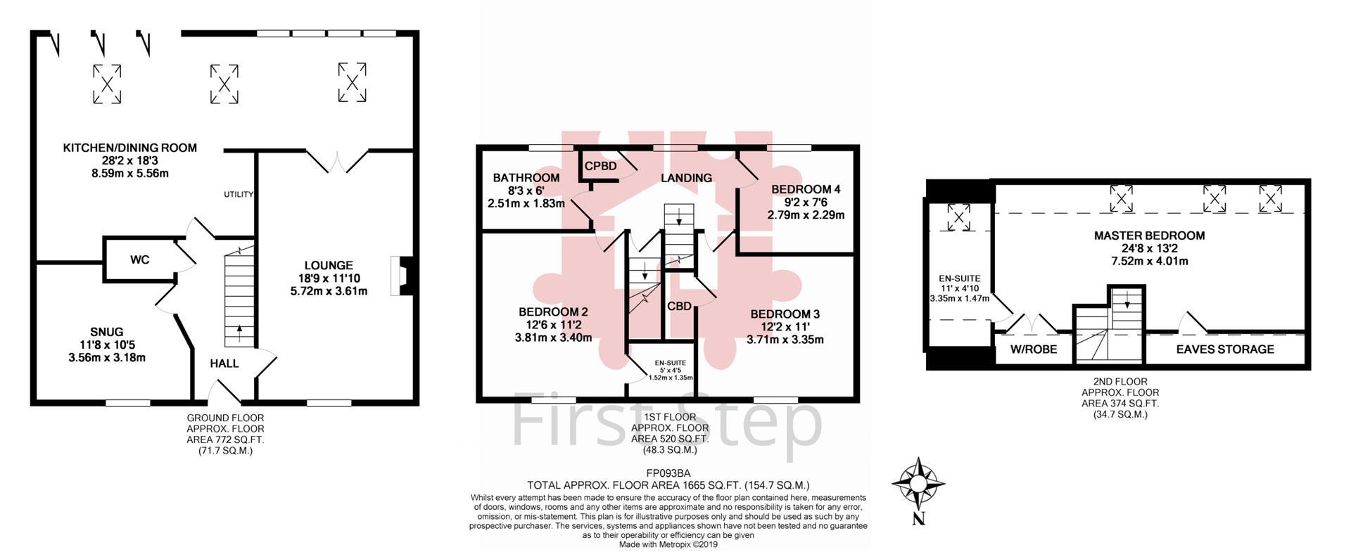 93, Bronte Avenue, Hitchin floorplan