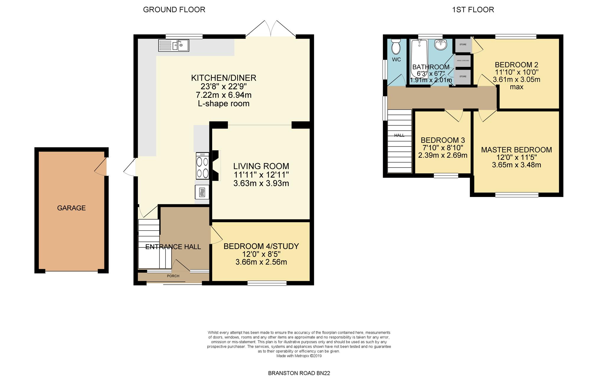 4 Bedrooms Detached house for sale in Branston Road, Eastbourne BN22