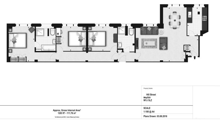 Flat 28, 39 Hill Street, Hill Street, London floorplan