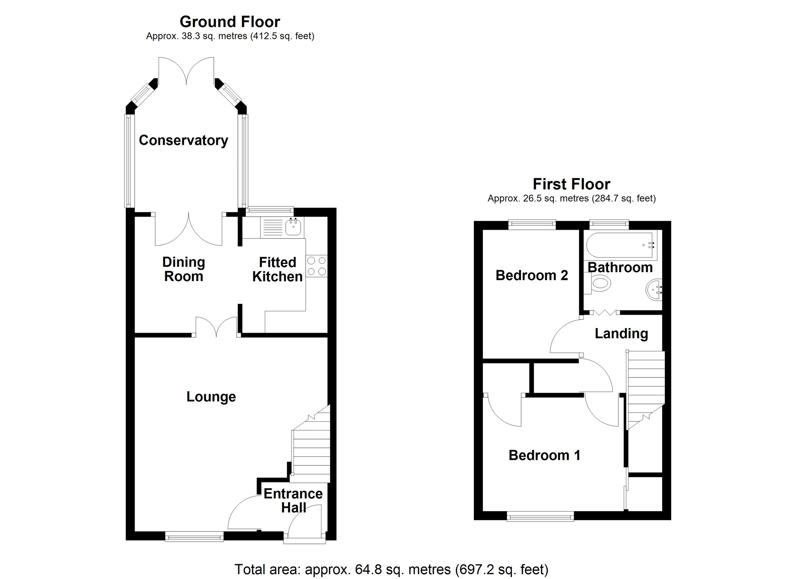 Ty Beacon, 45 Beacon Heights, Merthyr Tydfil floorplan