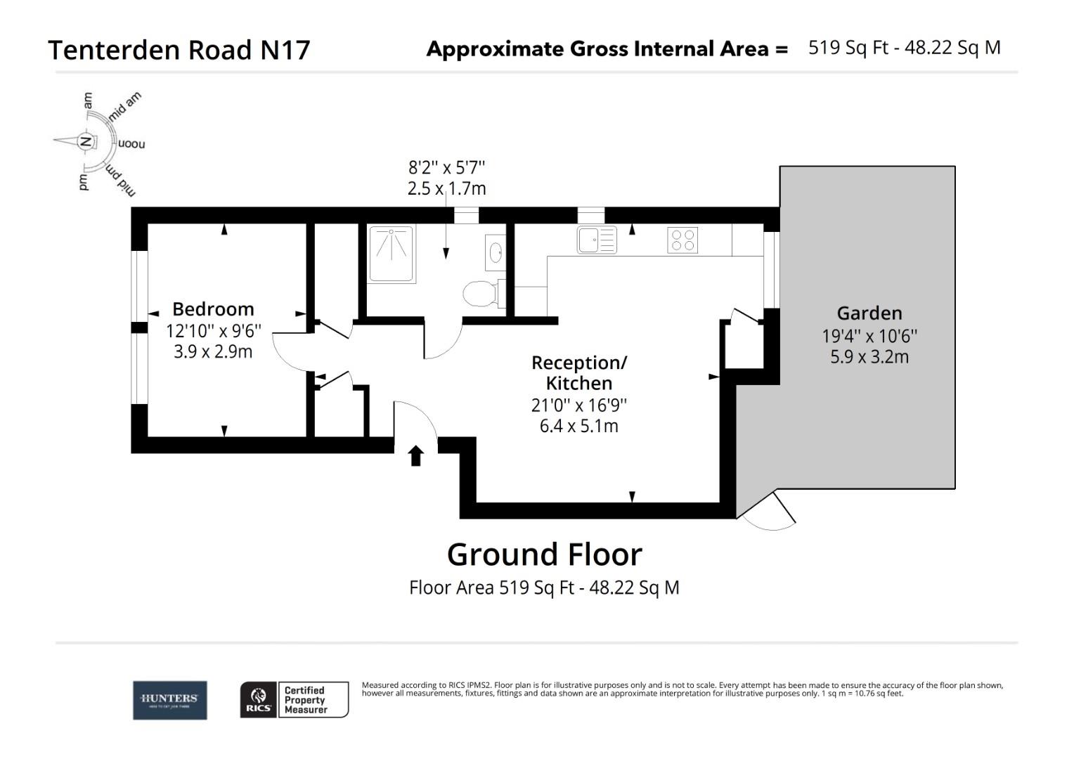 Tenterden Road, London floorplan