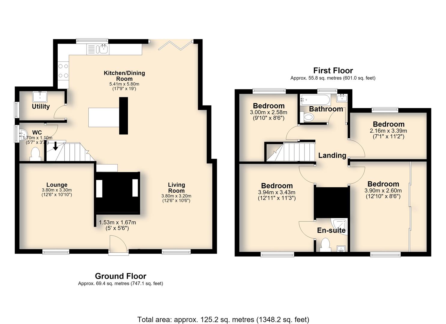 The Oak Shades, Half Moon Lane, Redgrave, Diss floorplan