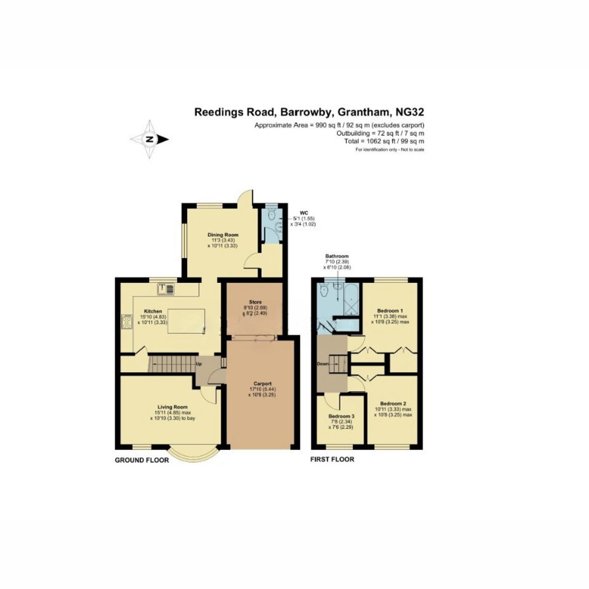 50, Reedings Road, Grantham floorplan