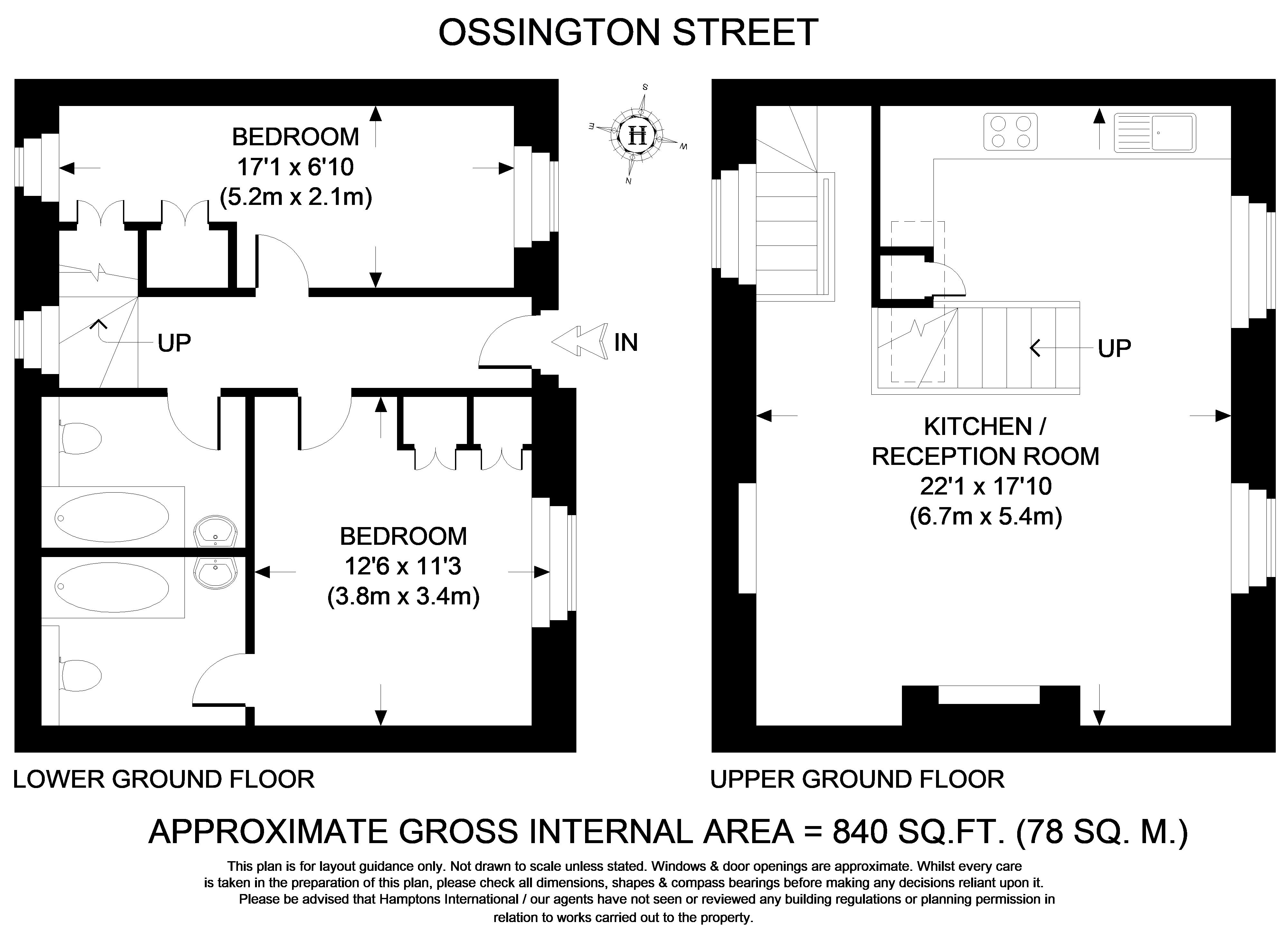 24, Ossington Street, London floorplan