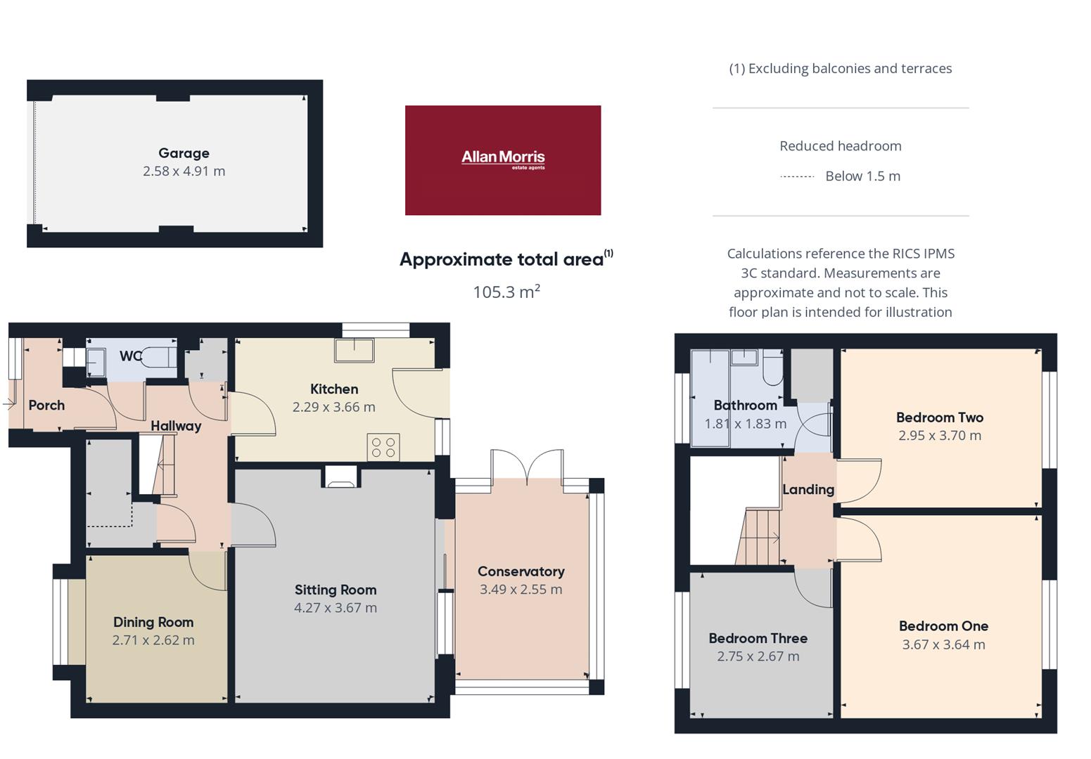 22, Gainsborough Close, Welland floorplan