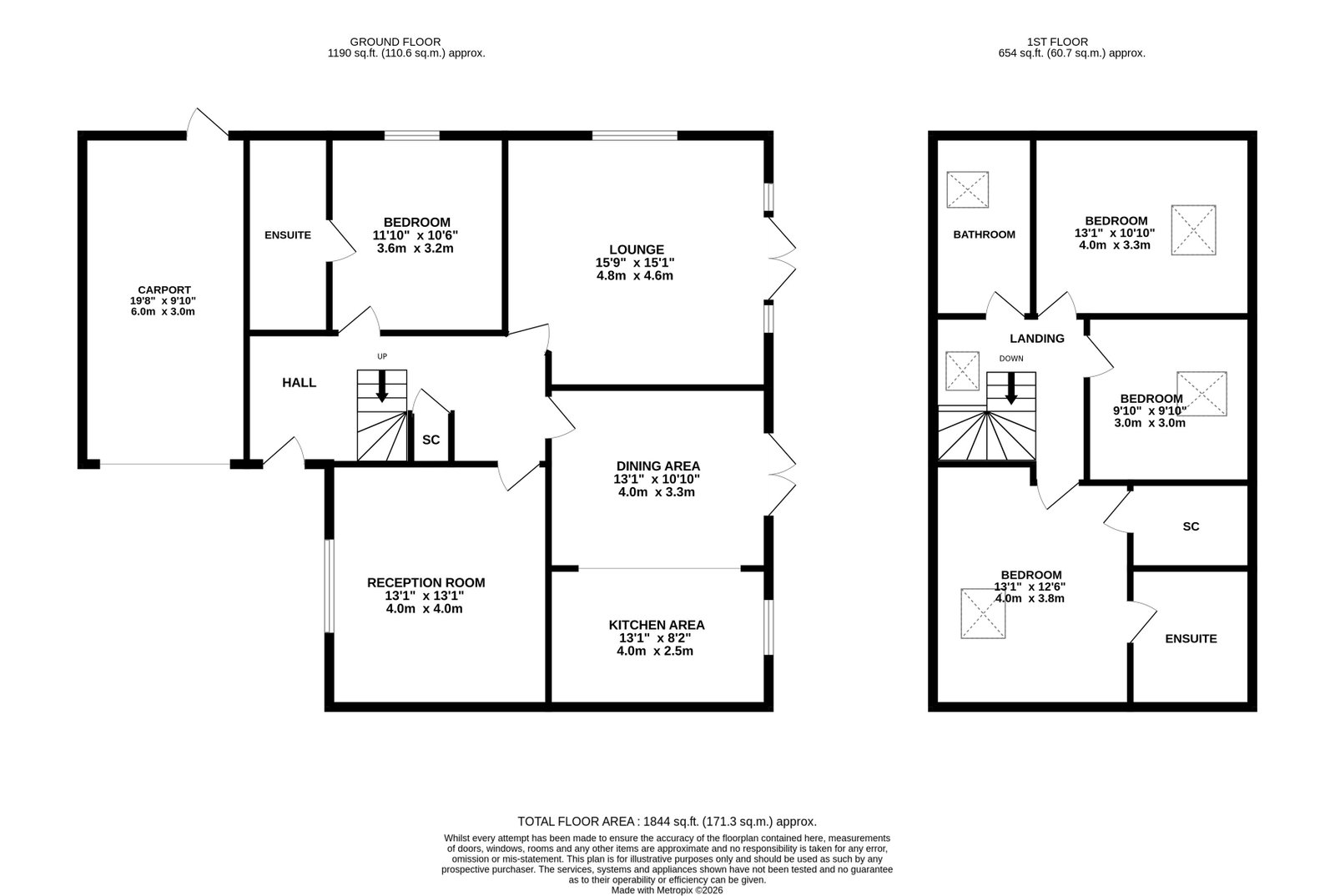 3, Coach House Court, Sandy floorplan