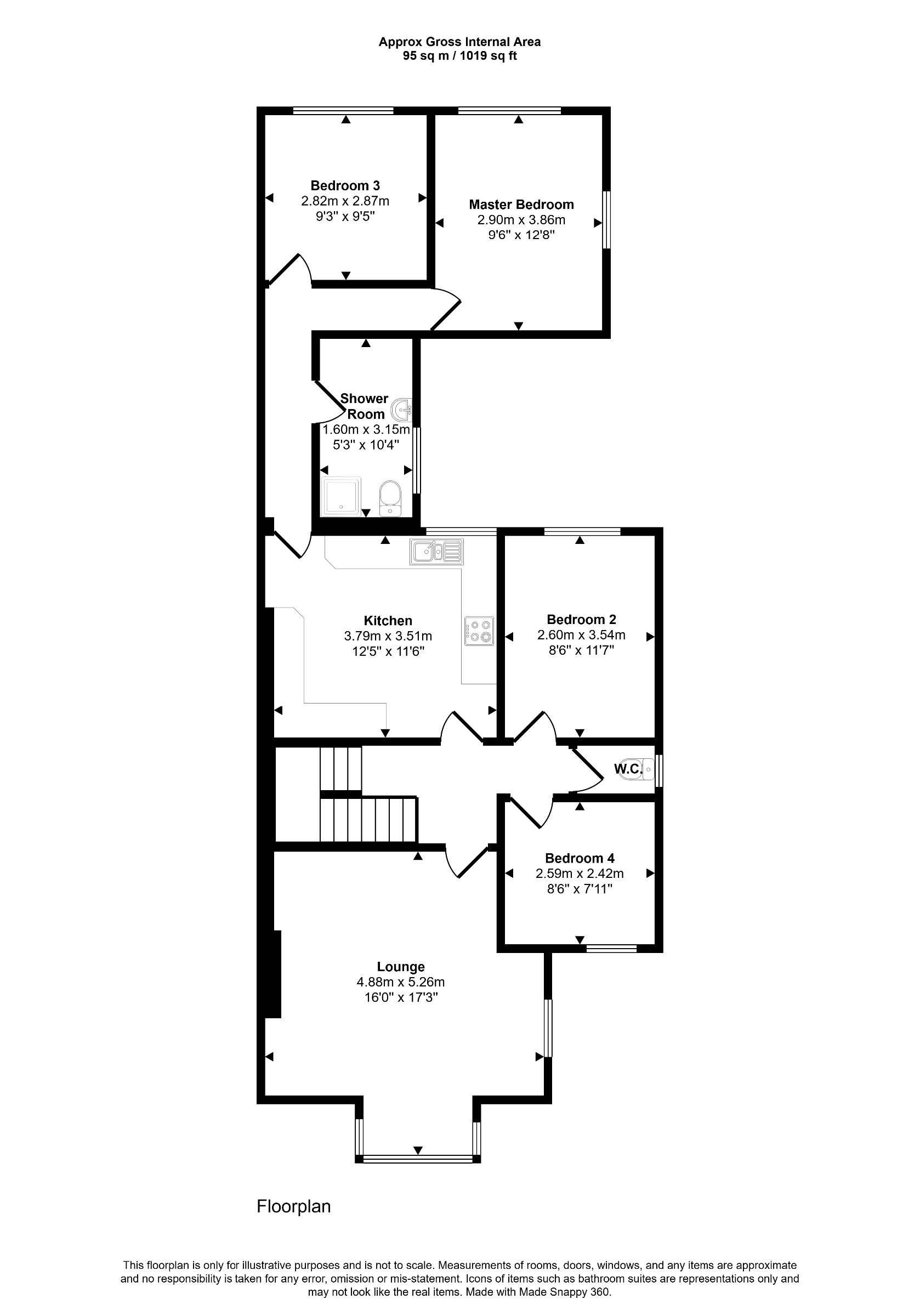56 Locking Road, Weston-Super-Mare floorplan