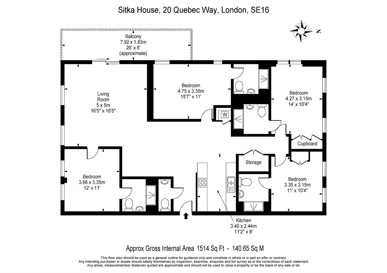 Apartment 11, Sitka House, London floorplan