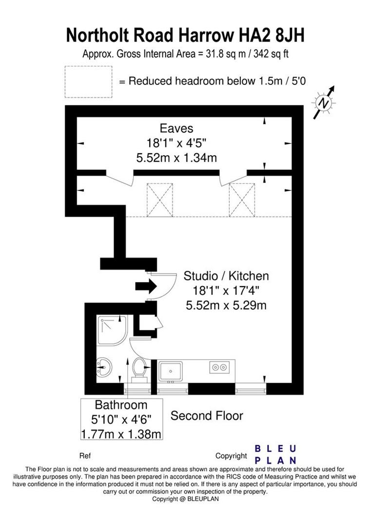 Flat E, 435 Northolt Road, Northolt Road, Harrow floorplan