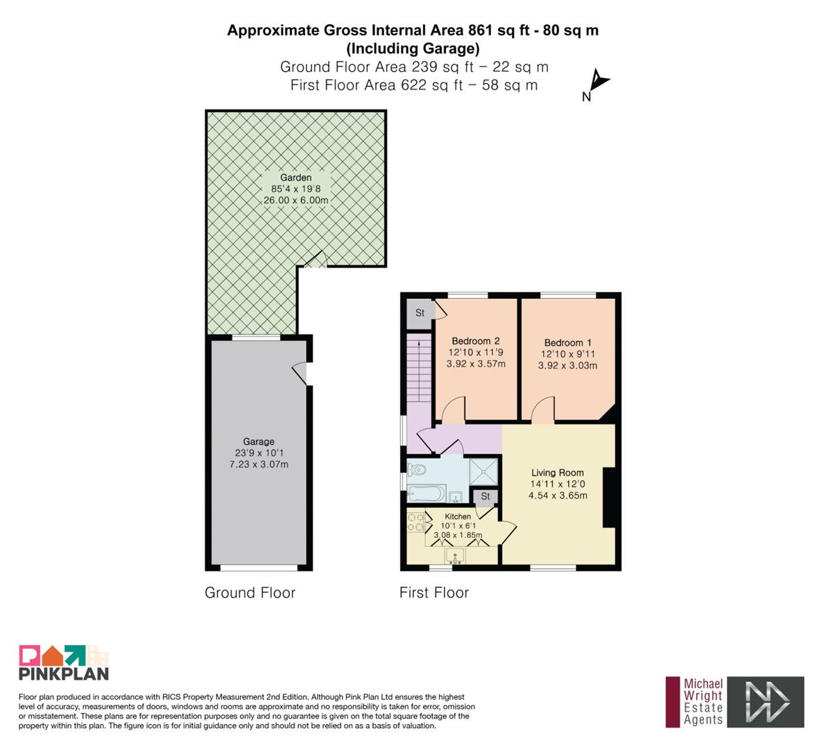91, Green Road, Southgate floorplan