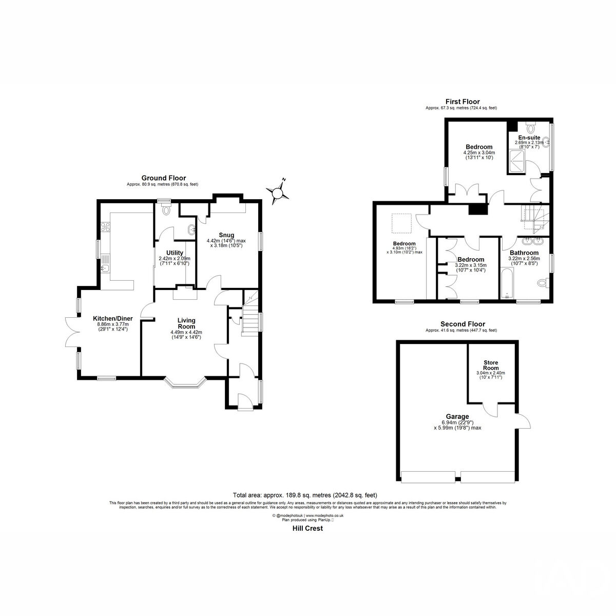 Hill Crest, Hill Green, Clavering floorplan