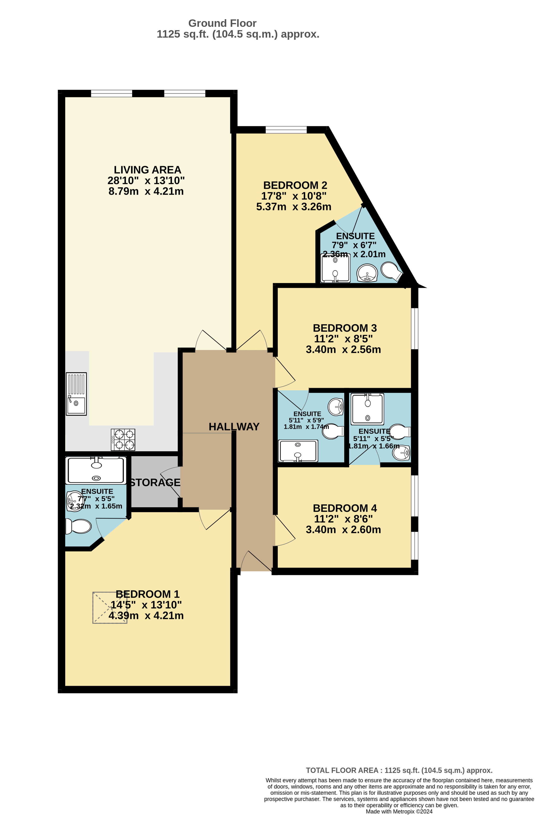 1, North Lane, Leeds floorplan