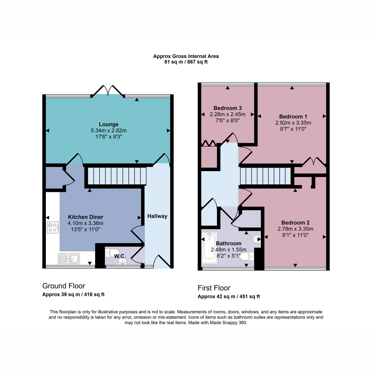 286 Holdbrook Court, Holdbrook South, Waltham Cross floorplan