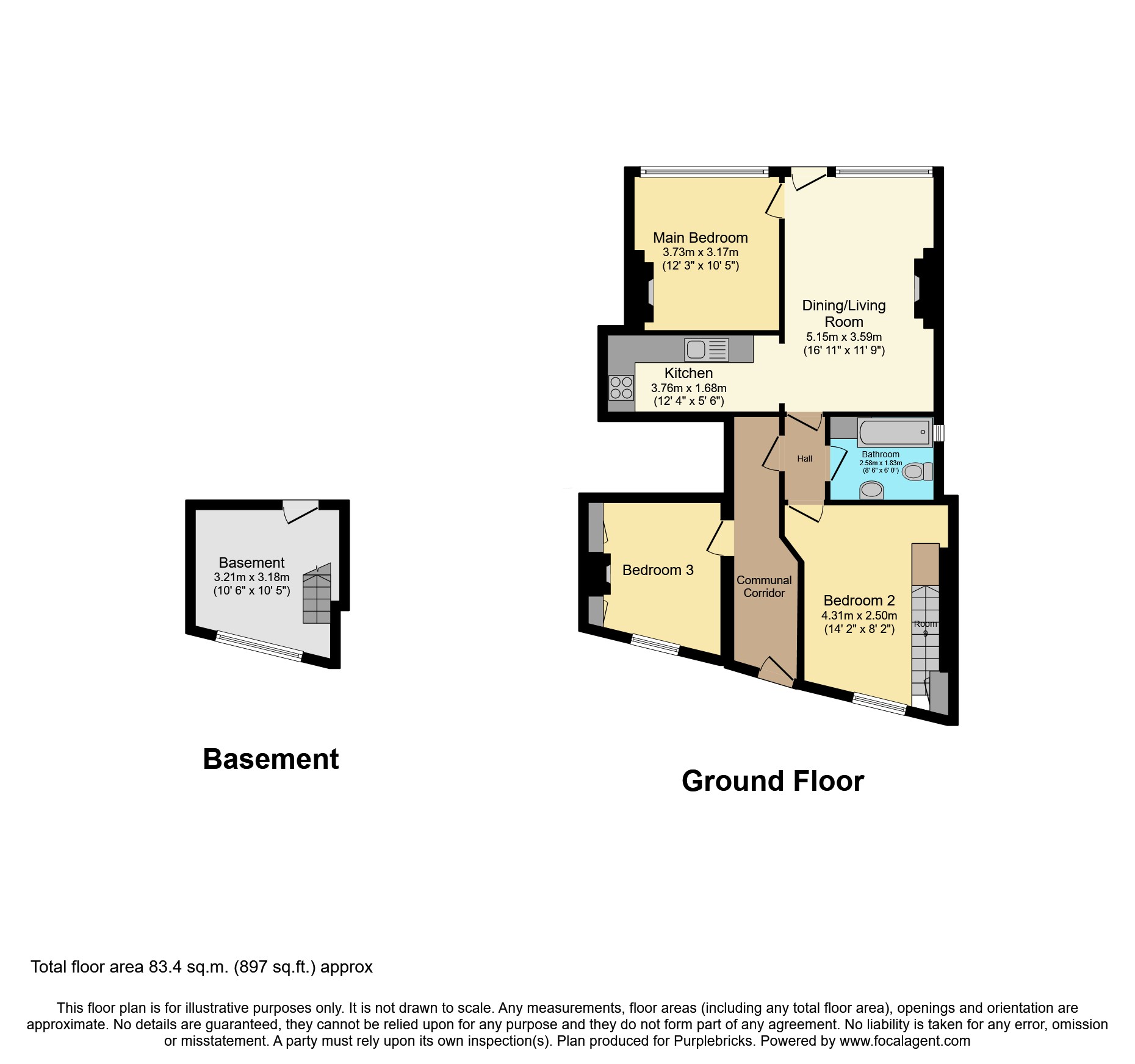 Flat 1, 23, King Street, Tavistock floorplan