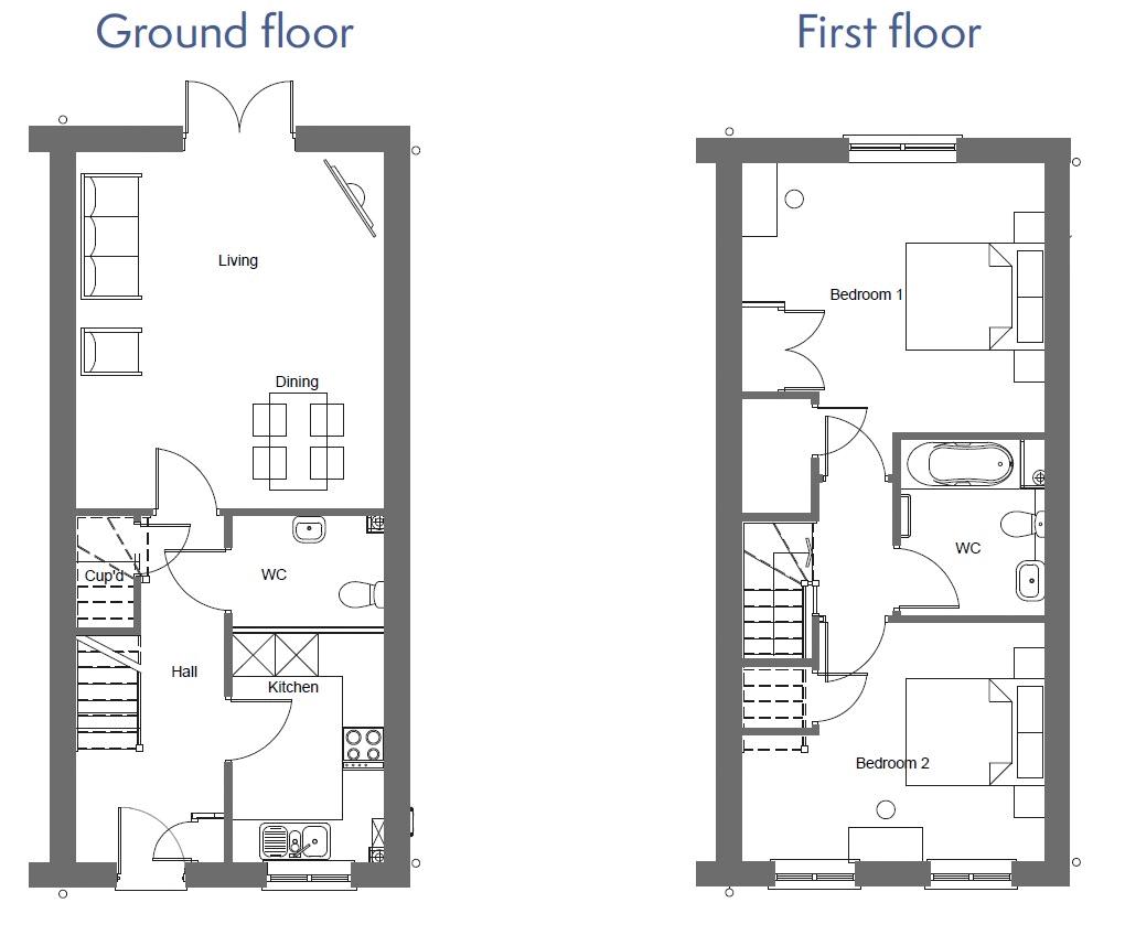 2 Bedrooms Semi-detached house for sale in Three Fields, Smallhythe Road, Tenterden TN30