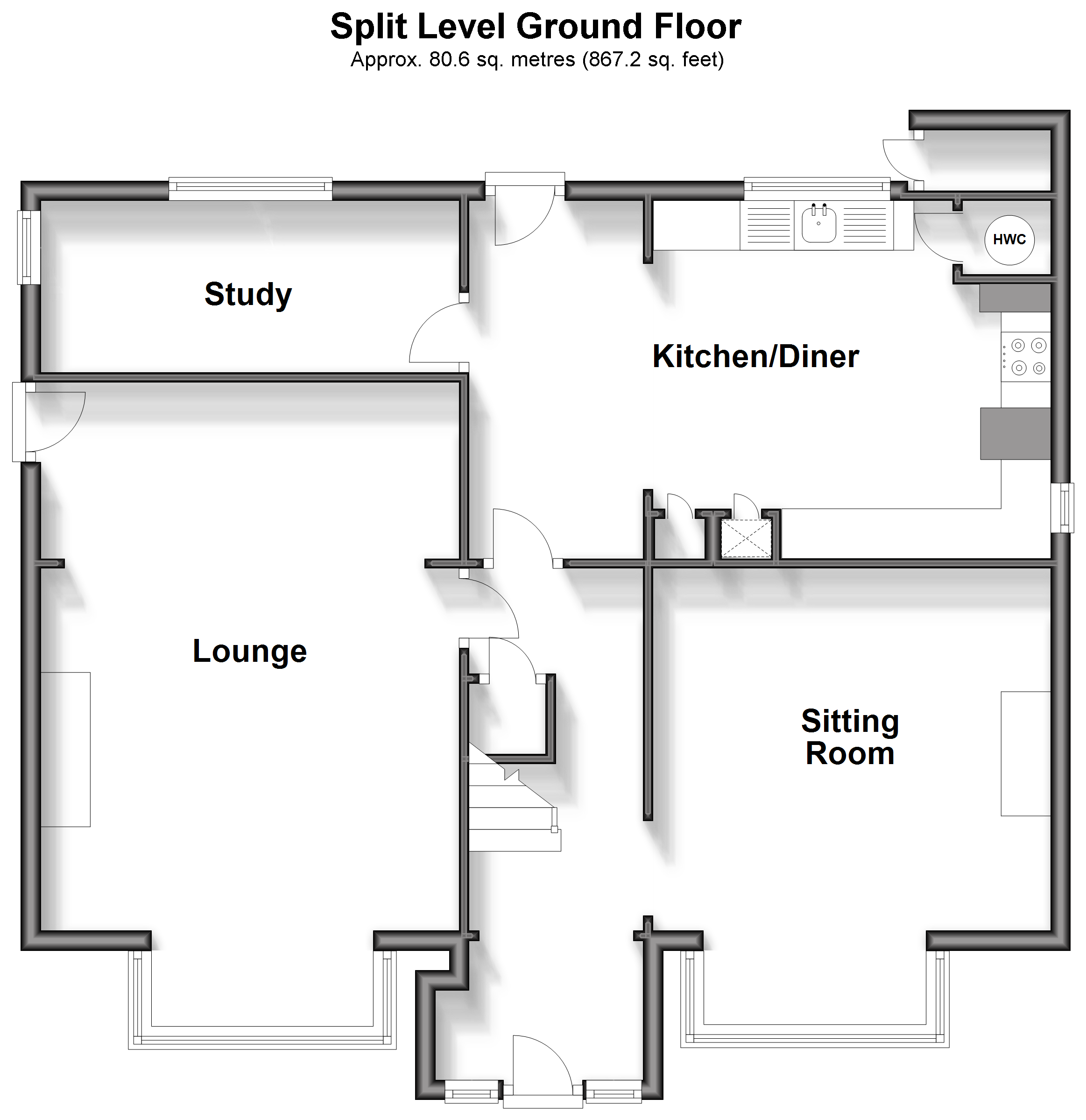 Ham Green House, Ham Green, Upchurch floorplan
