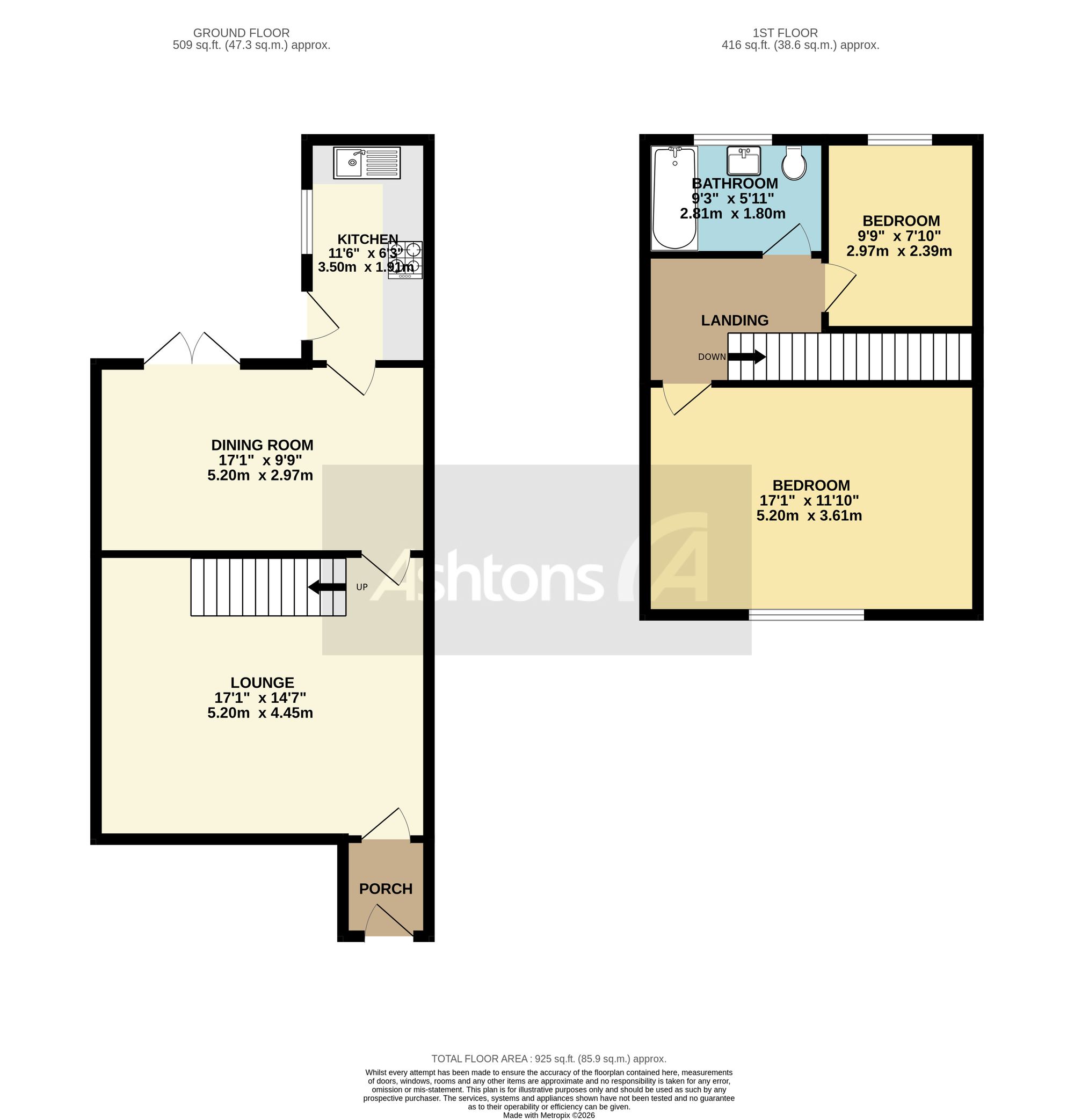 331 Garswood Road, Wigan floorplan